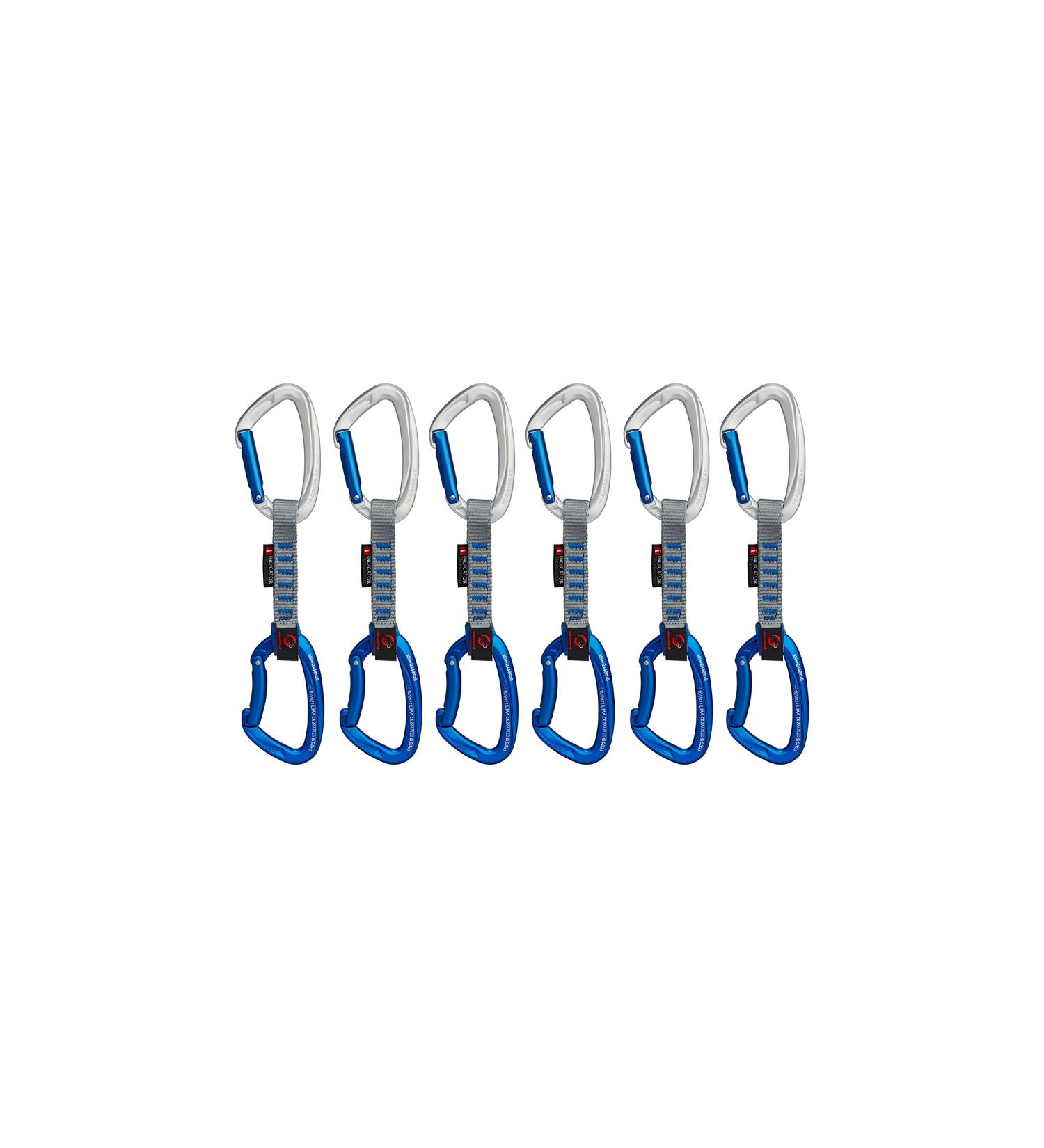 Mammut Crag Keylock Indicator 6-Pack Quickdraws - Silver/Ultramarine 10cm - Buy Online on GoSupps.com