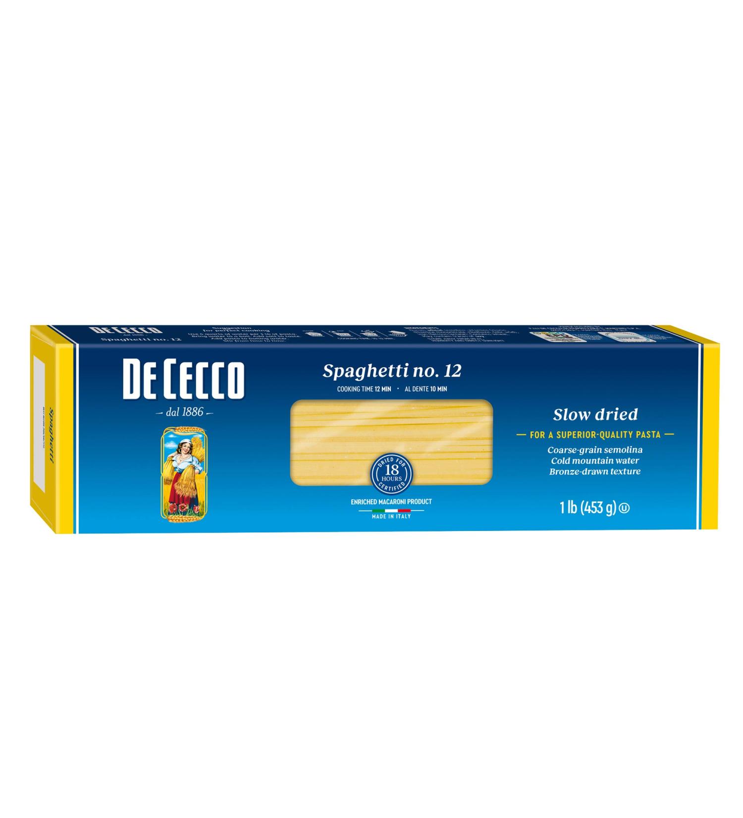 De Cecco Pasta Spaghetti 16 oz - Authentic Italian Spaghetti - 1 Pack - Buy Online on GoSupps.com