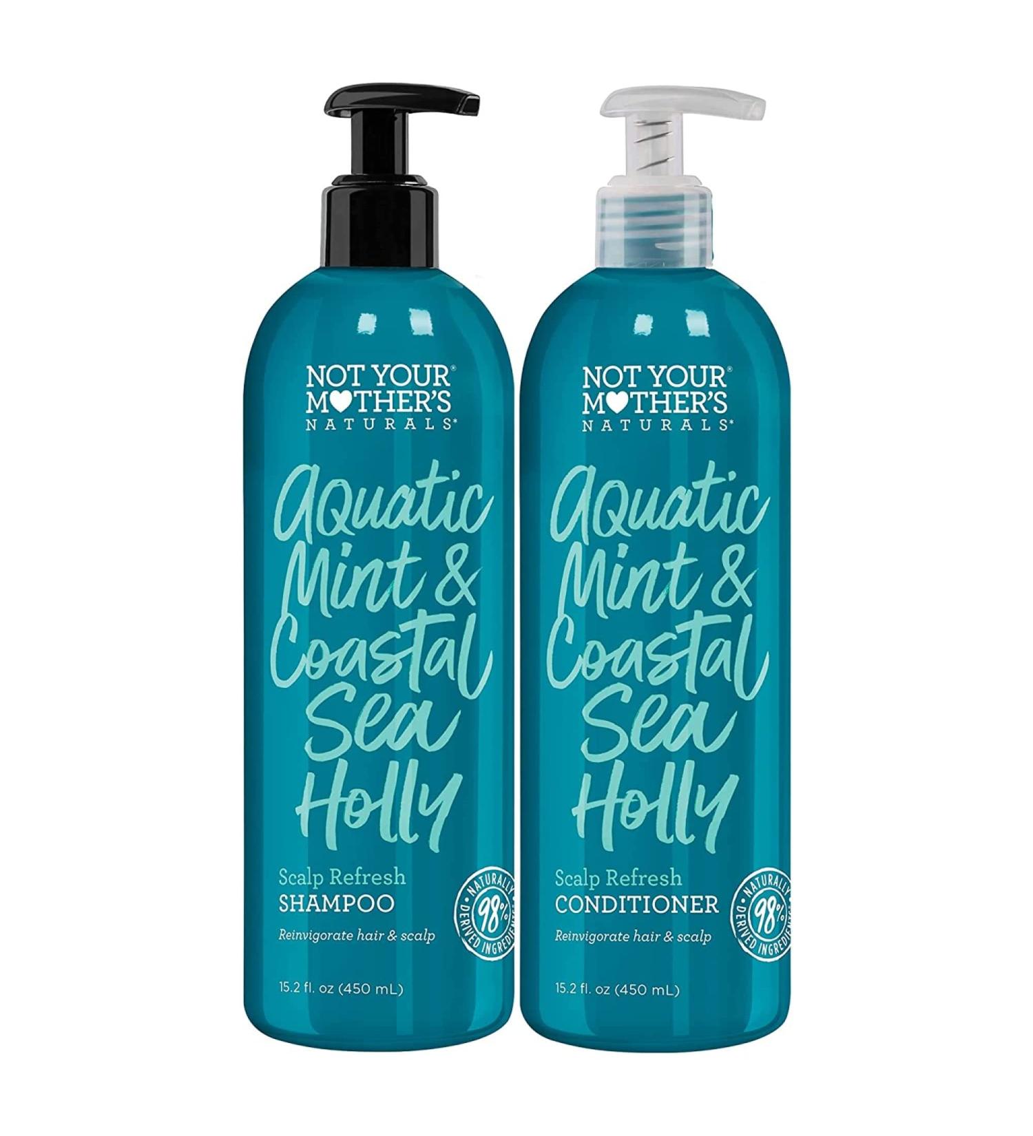 Not Your Mother's Naturals Aquatic Mint Shampoo & Conditioner Set - 16 Oz + Woody Mint 15.2 Fl Oz (Pack of 2) - Buy Online on GoSupps.com