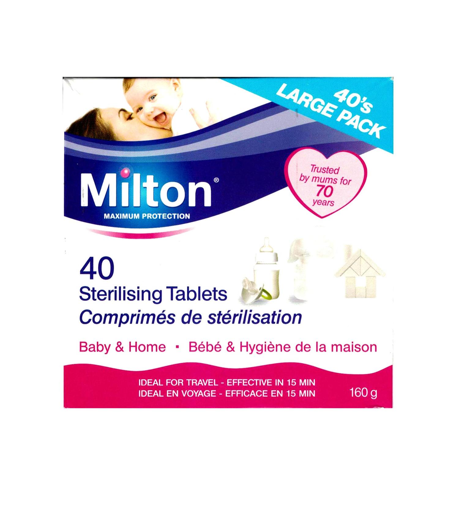 Milton Sterilising Tablets - 40 Count, Pack of 1 | Effective Disinfection Solution - Buy Online on GoSupps.com