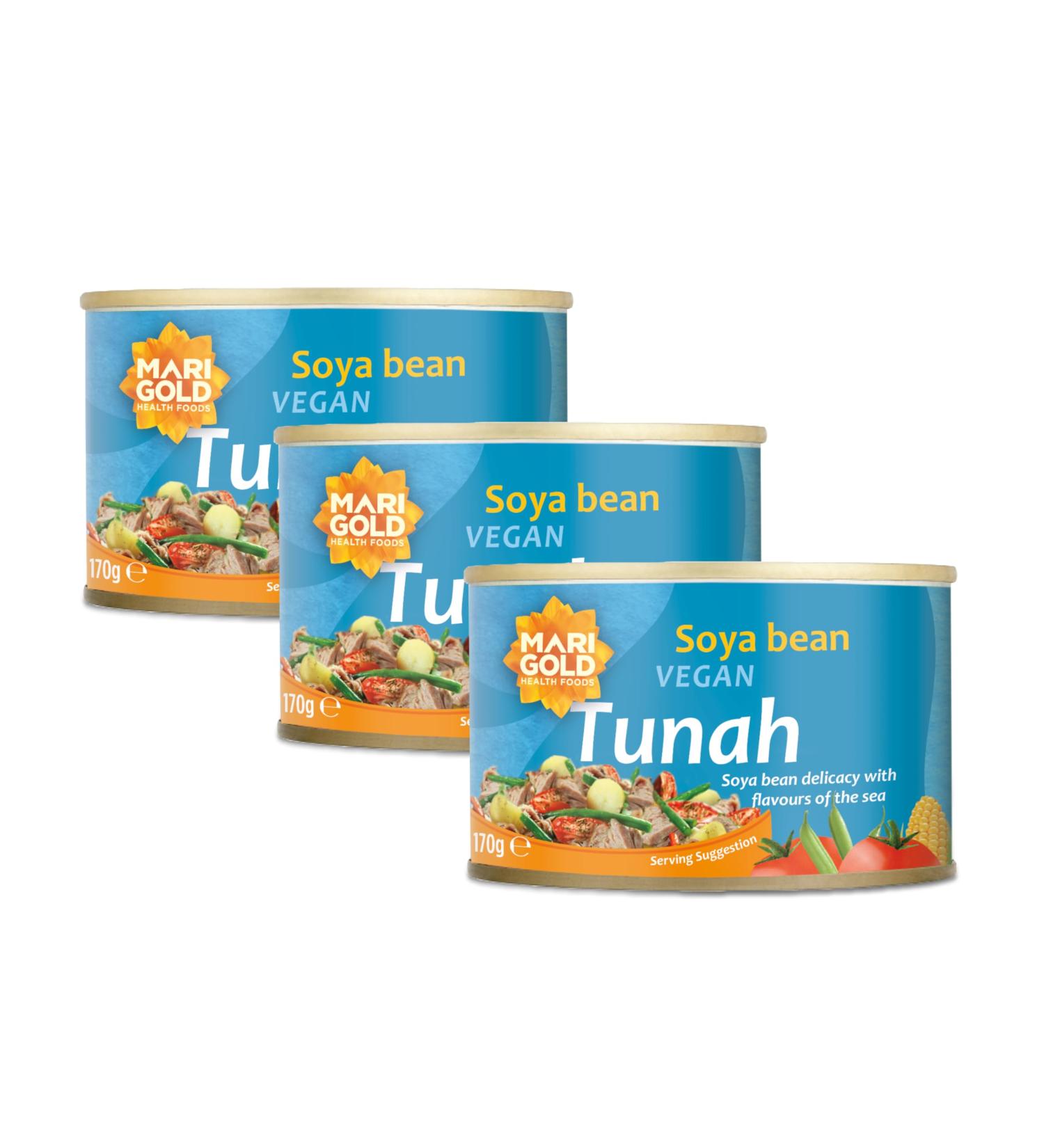  Marigold Health Foods Marigold Vegan Tuna Soybean Tuna Alternative with Sea Flavors 170g Pack of 3 - Buy Online on GoSupps.com