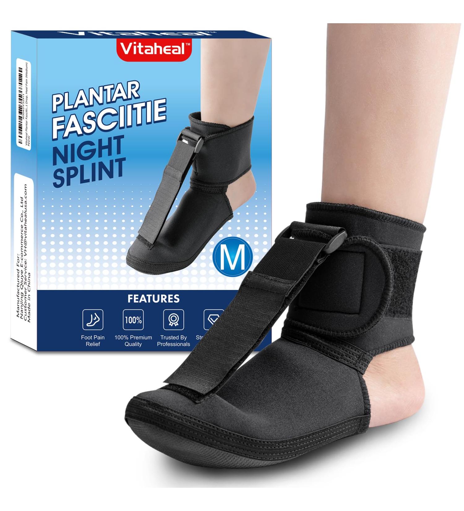 Plantar Fasciitis Night Splint Sock - Gentle Foot Support for Pain Relief Heel Pain & Achilles Tendonitis - International Shipping Available - Buy Online on GoSupps.com