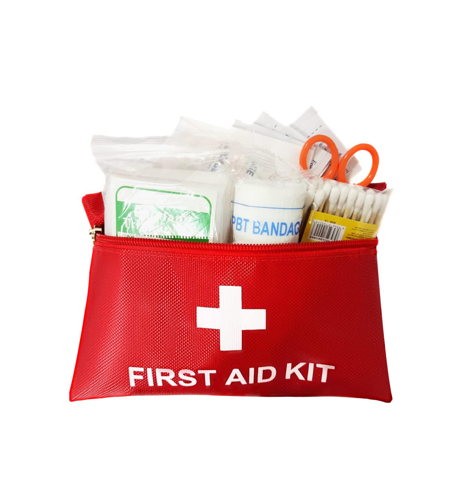 94-Piece Mini First Aid Kit - Essential Outdoor Emergency Pocket Set for Home Car Travel Sports & Camping - Buy Online on GoSupps.com