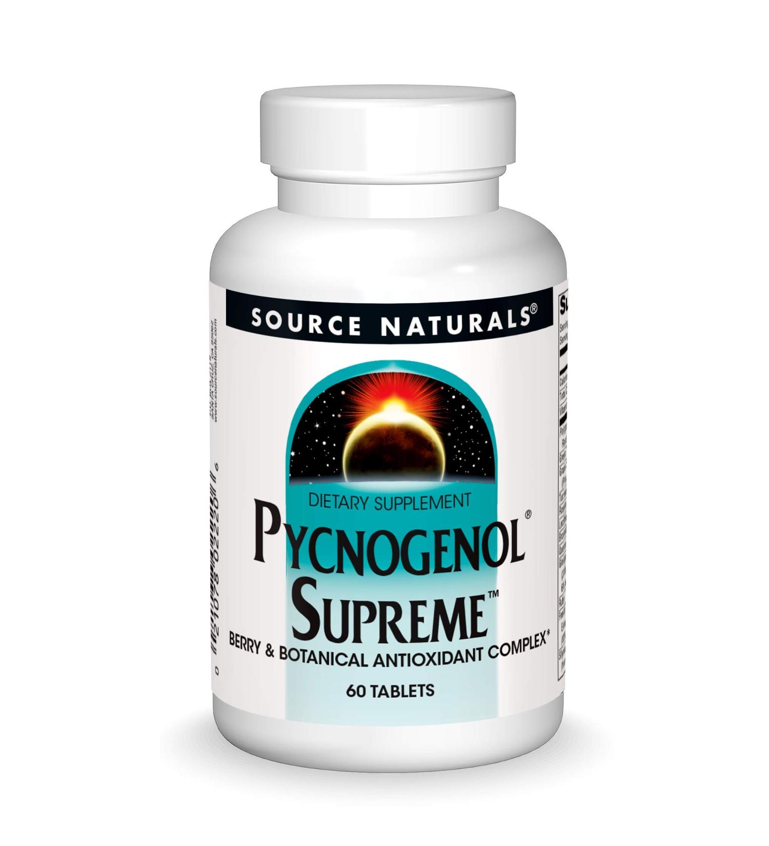 Source Naturals Pycnogenol Supreme Antioxidant Complex - 60 Count - Buy Online on GoSupps.com