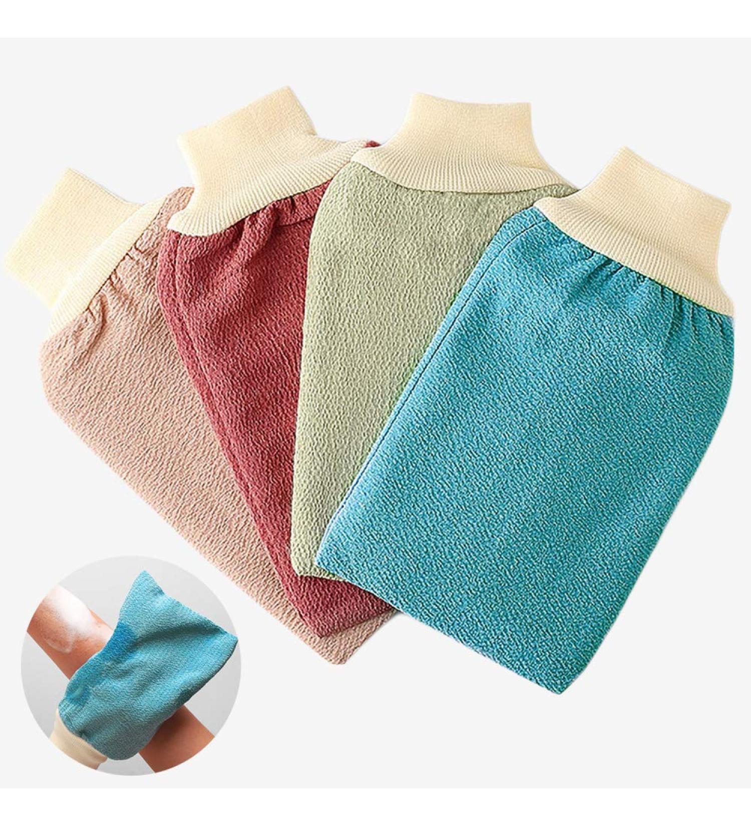 Peeling Gloves 4 Pack - Exfoliating Friction Gloves for Soft Skin | International Shipping - Buy Online on GoSupps.com