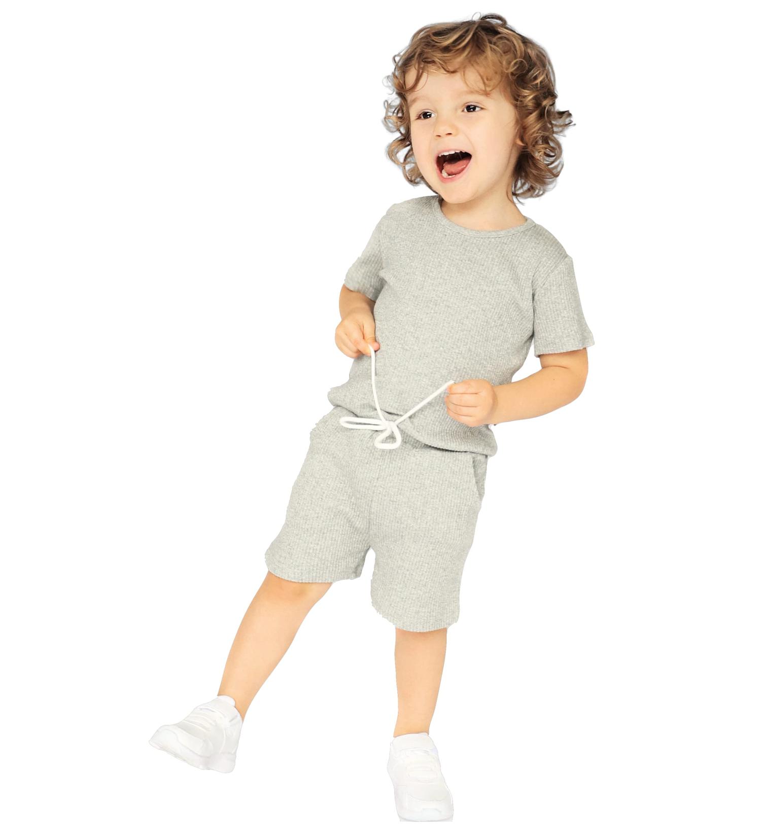DreamBuy 20 Colours Ribbed Pyjama/Loungewear Unisex 5-6 Years Dove Grey - Baby, Boys, Girls, Women, Men - Buy Online on GoSupps.com