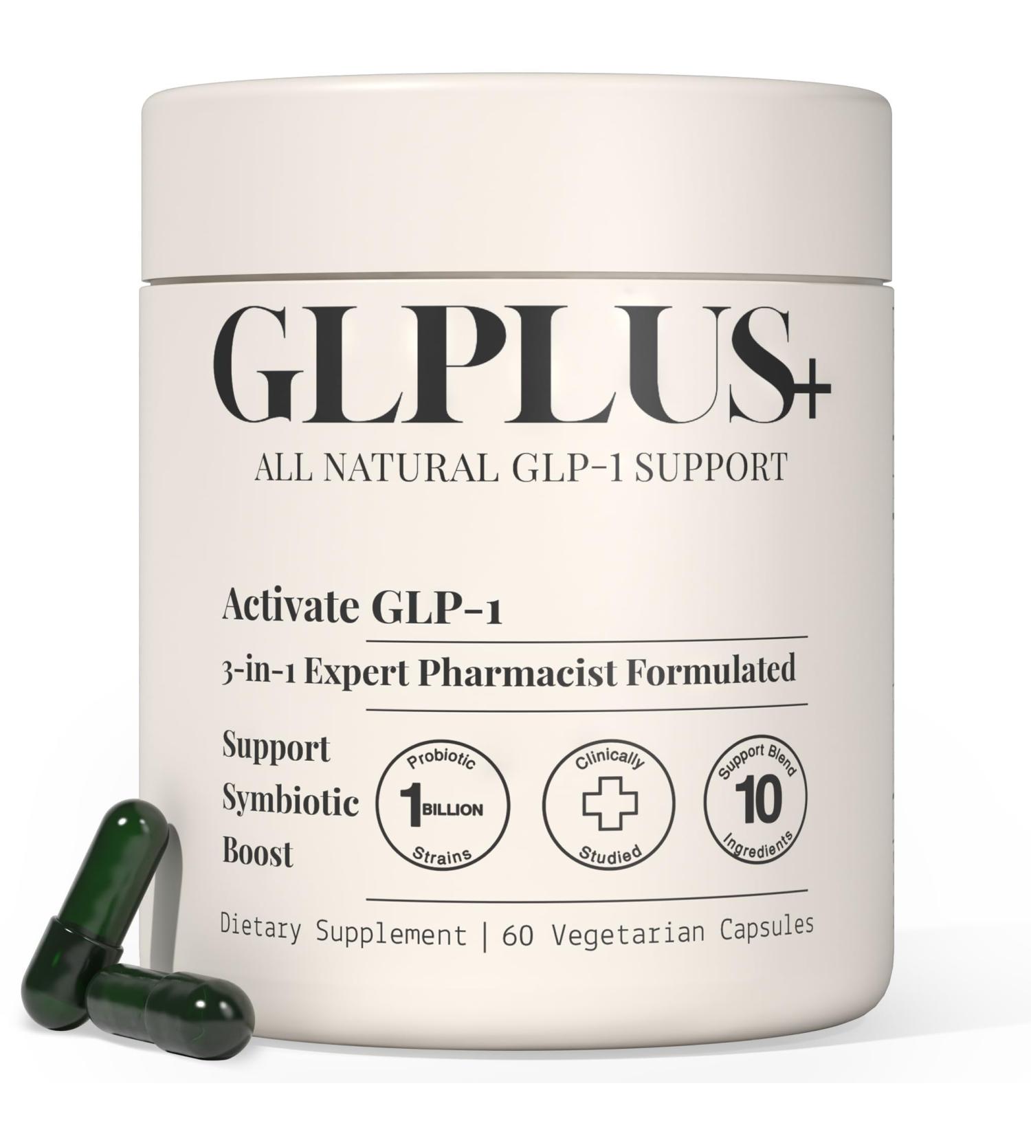 GLP-1 Supplement for Women and Men | Hunger & Metabolism Support - Pharmacist Formulated Support | 10-in-1 Probiotic and Prebiotic (60 Capsules) - Buy Online on GoSupps.com