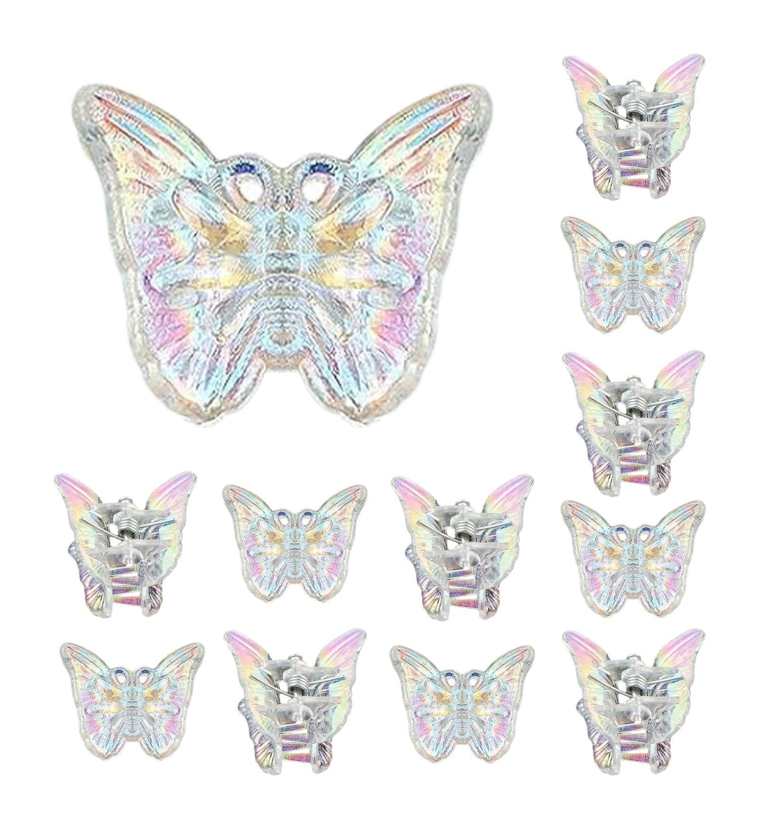 Butterfly Hair Clips Butterfly Clips Butterfly Hair Accessories | Silver & White Butterfly Clips Cute Hair Clip for Wedding Girls Travel Women - Buy Online on GoSupps.com