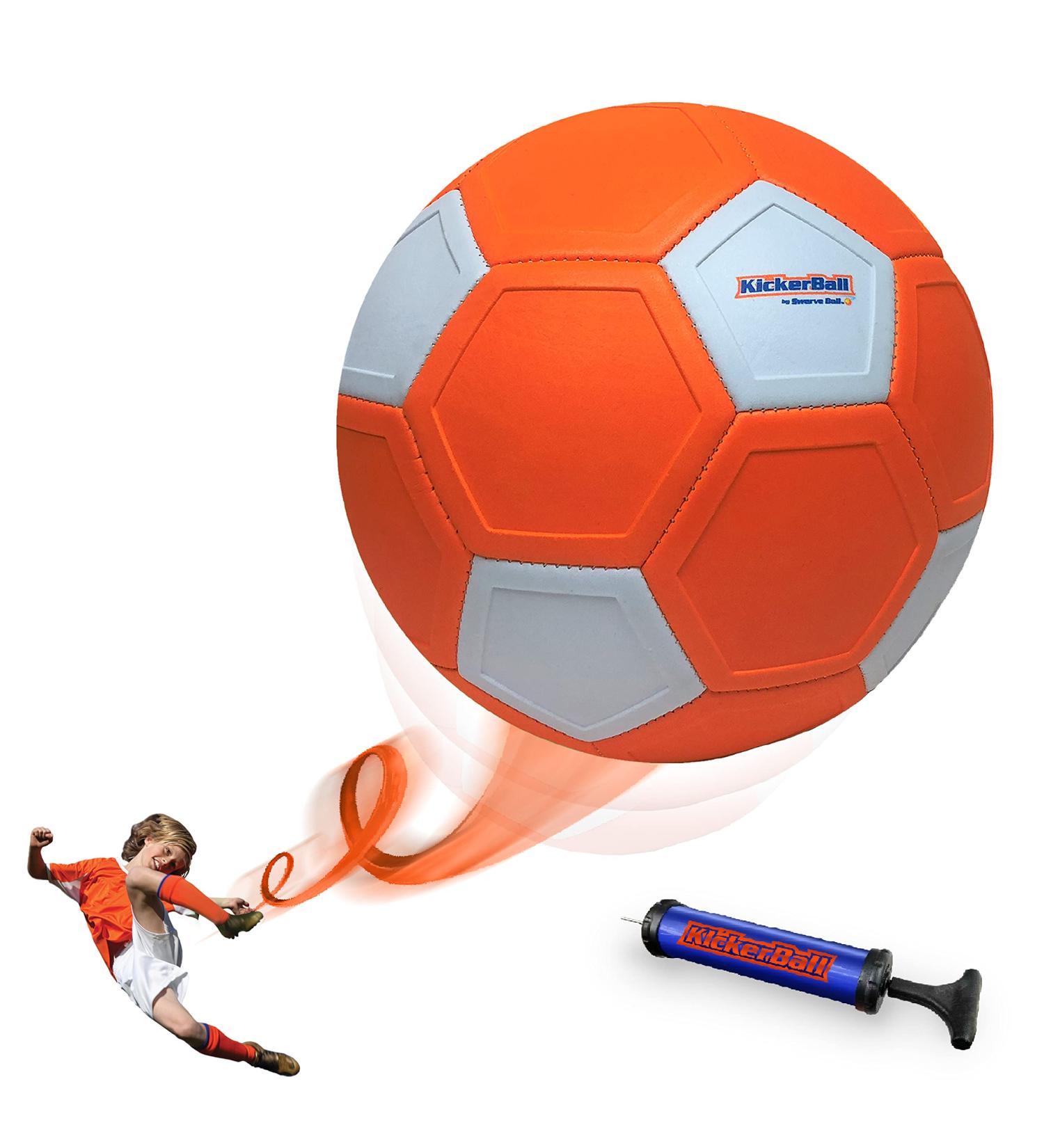 Kickerball - Curve and Swerve Soccer Ball/Football Toy for Pro-Level Kicking - Perfect Gift for Kids - Indoor & Outdoor Play - Orange - Buy Online on GoSupps.com