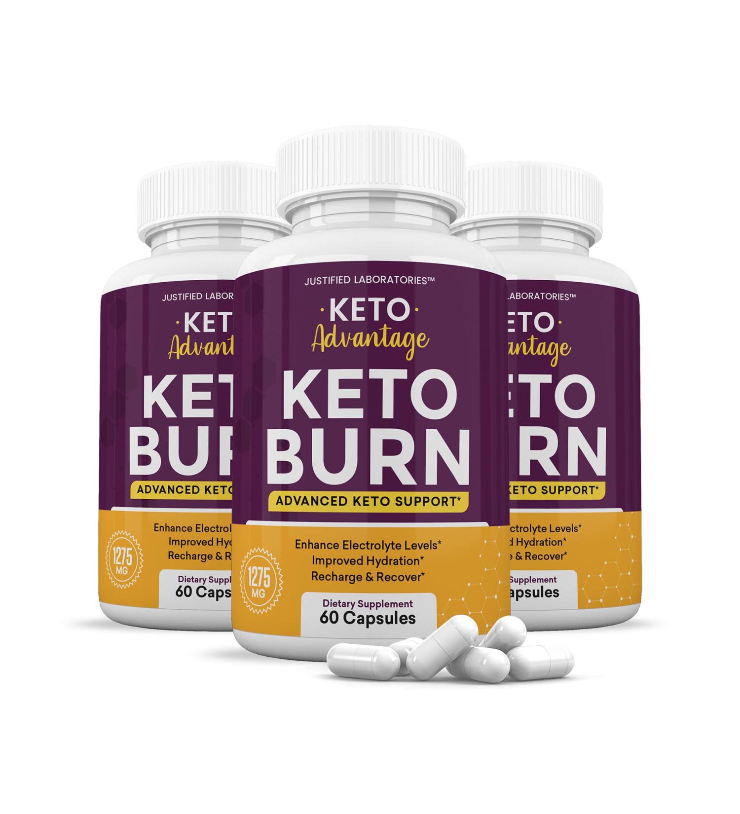 Buy Keto Advantage Keto Burn Pills (3 Pack) - 1275MG New Formula with Apple Cider Vinegar Olive Oil Green Tea - 180 Capsules - International Shipping Available - Buy Online on GoSupps.com