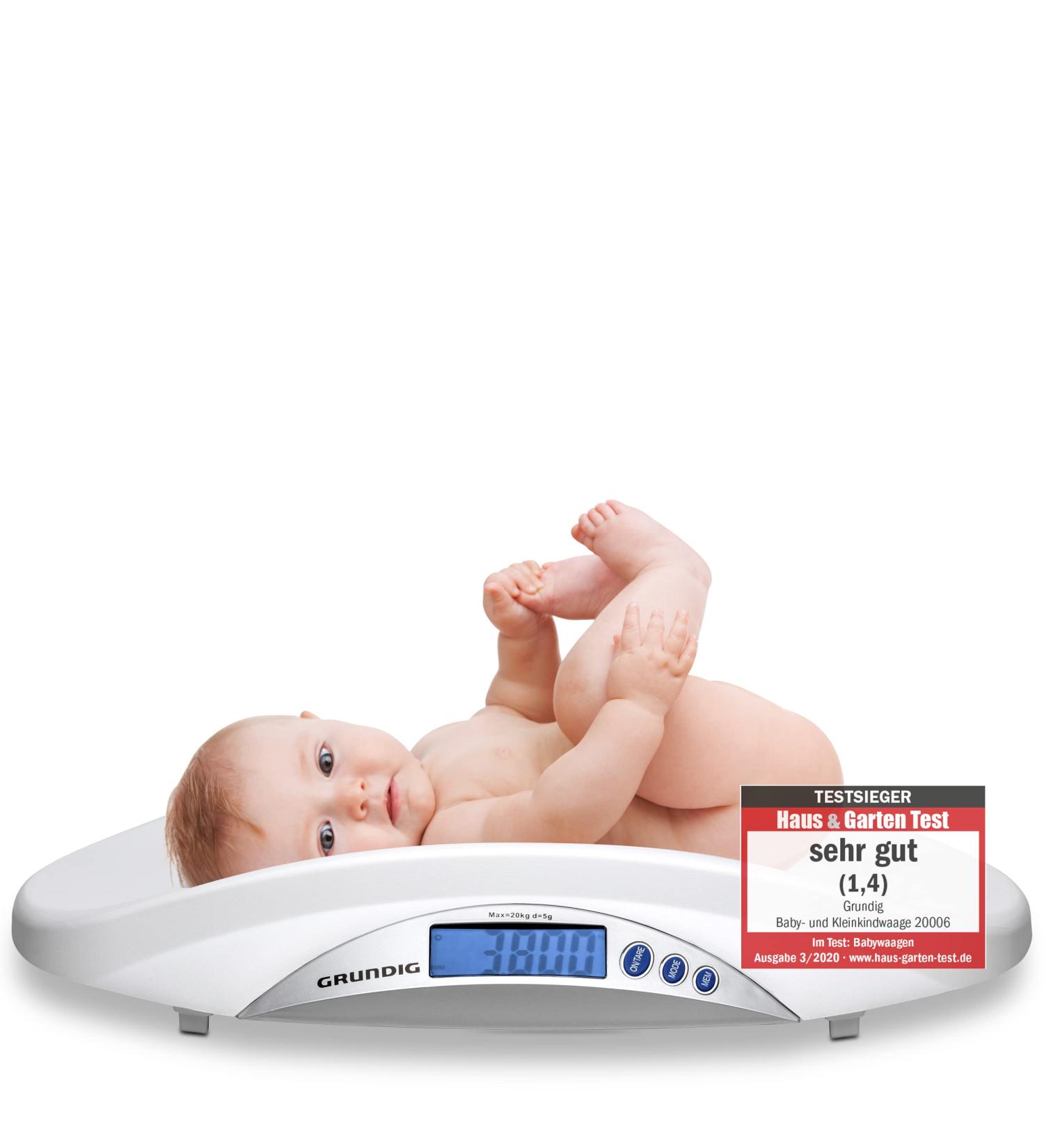 Buy Grundig Digital Baby Scale - High Precision Infant Weight Measurement in 5g Steps | Test Winner Baby Scales (White) - International Shipping - Buy Online on GoSupps.com