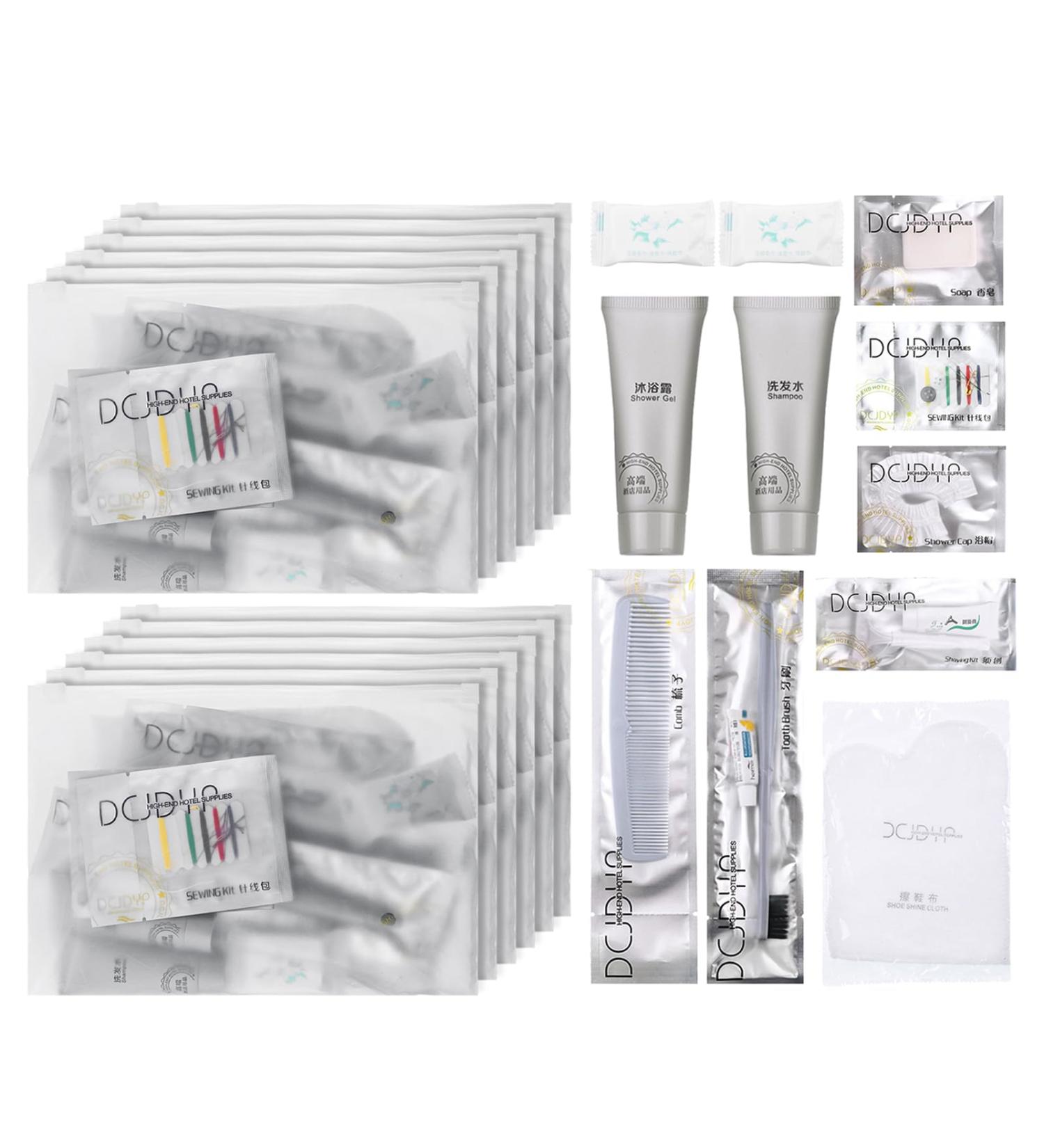 Travel Hygiene Kit - 25 Bulk Sets Individually Packed Convenience Kits for Hotels Home Camping & Travel - Buy Online on GoSupps.com