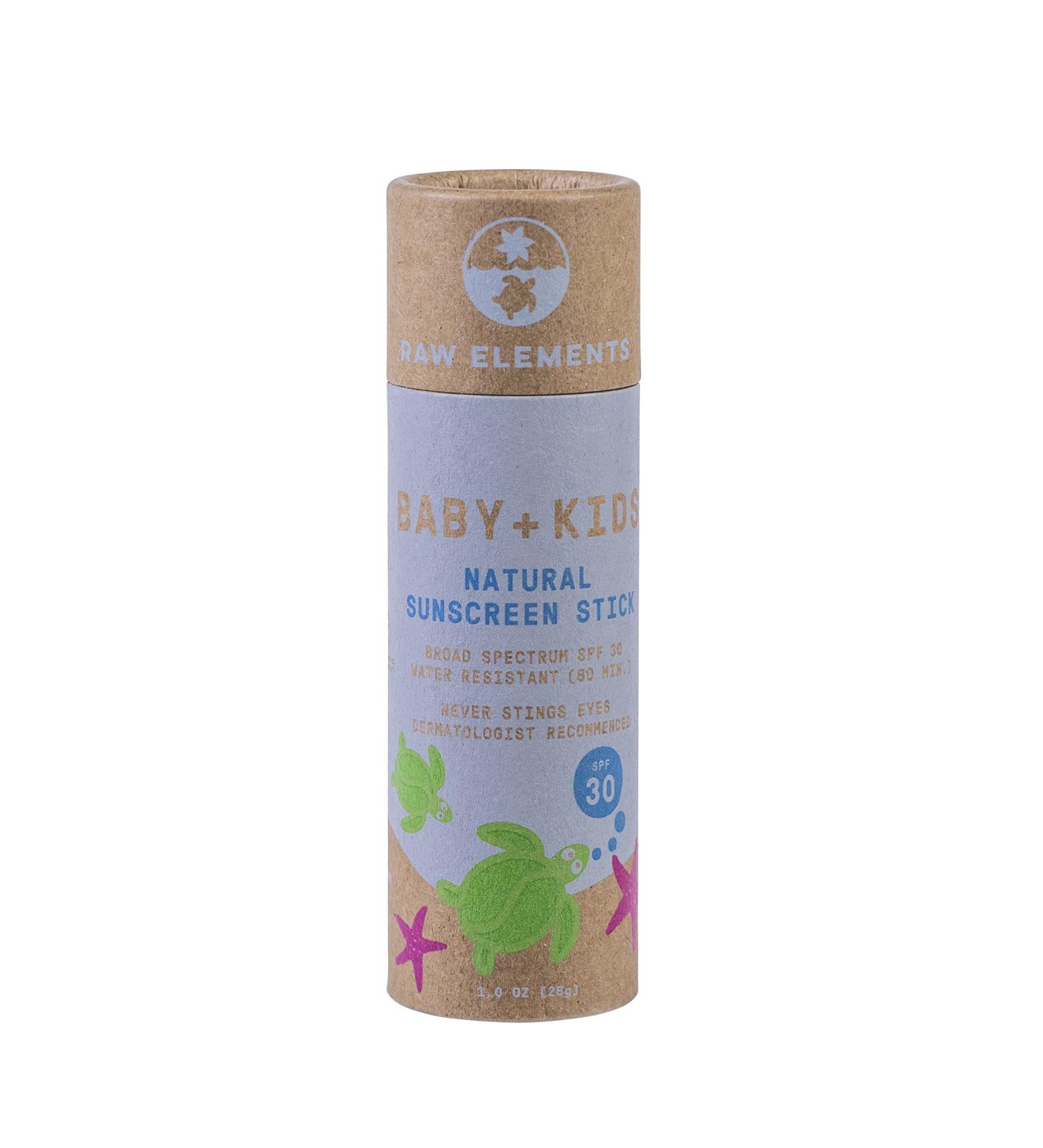 Raw Elements Baby + Kids SPF 30 Organic Sunscreen Lotion Stick - Reef-Safe, Gentle & Moisturizing - 1oz - Buy Online on GoSupps.com