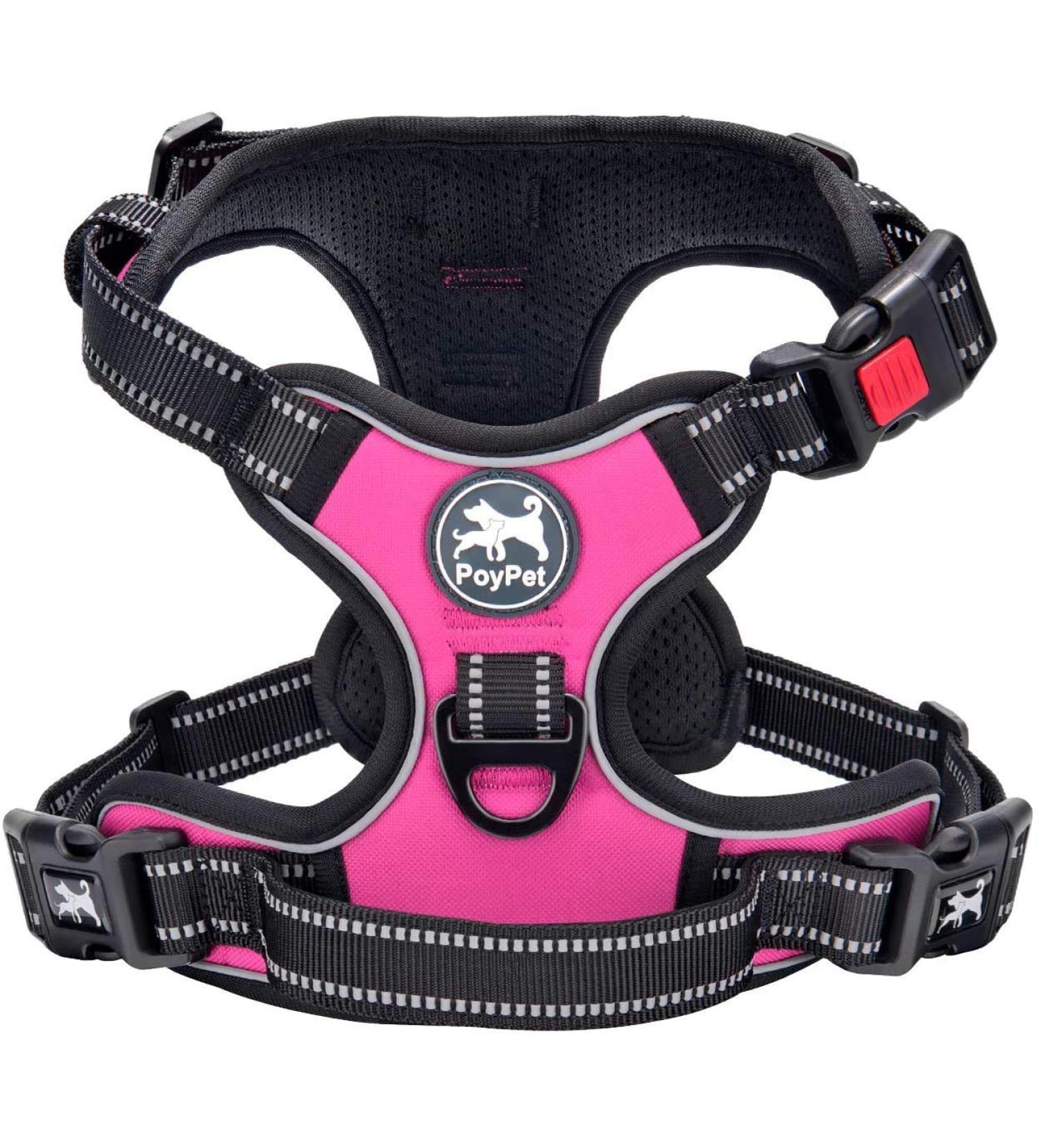 POPOT No Pull Dog Harness | Reflective Pet Vest for Daily Training & Walking | Pink (Large) - Buy Online on GoSupps.com