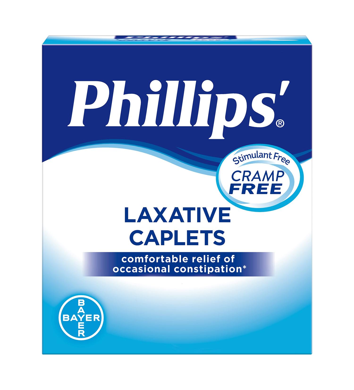 Phillips' Laxative Caplets - 24 Count Box - Fast Constipation Relief - Buy Online on GoSupps.com