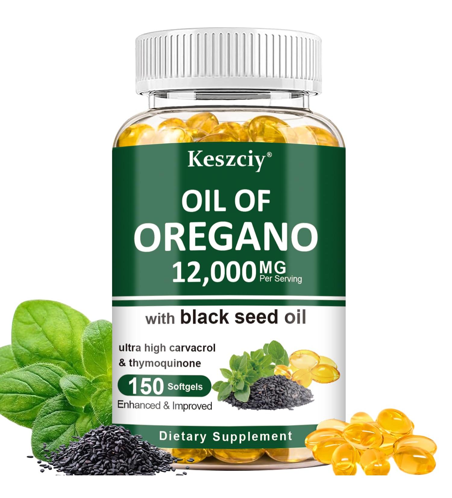 150 Softgels Oil of Oregano with Black Seed Oil 2 in 1 Oregano Supplement for Immune Health Retains High Concentrated Carvacrol & Thymoquinone Non-GMO 1 Pack 150 Count (Pack of 1) - Buy Online on GoSupps.com