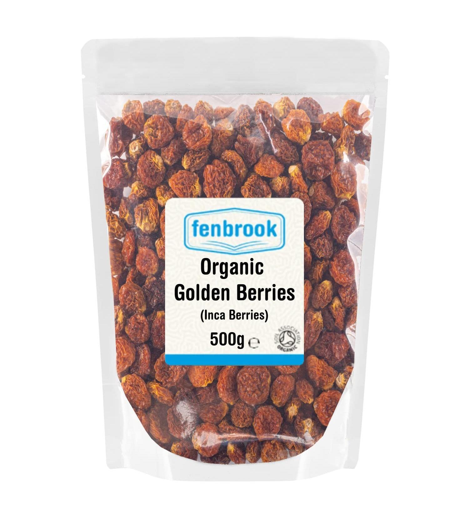 Organic Golden Berries (Inca Berries) 500g | Certified Organic by Fenbrook Organic - Buy Online on GoSupps.com