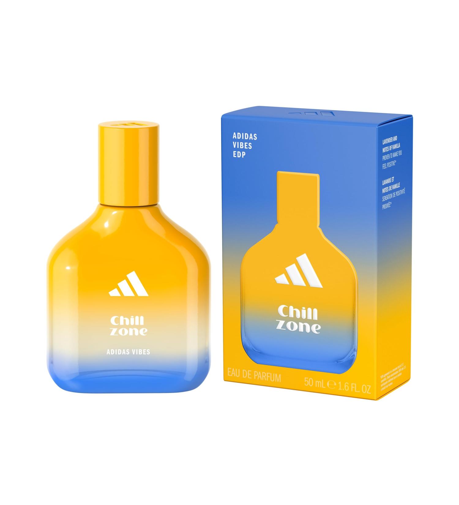 adidas Vibes Chill Zone Eau de Parfum 1.6 fl oz (Pack of 1) Notes of Amber Lavender and Vanilla Unisex Fragrance Long Lasting Sporty Fragrance Travel Size Fougere Ambery 1.6 Fl Oz (Pack of 1) - Buy Online on GoSupps.com