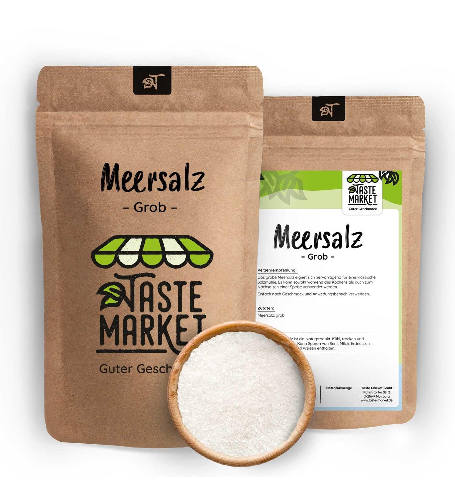  TASTE Guter Geschmack 5 kg of fine sea salt | Greek sea salt | for the salt shaker | 100% natural - Buy Online on GoSupps.com