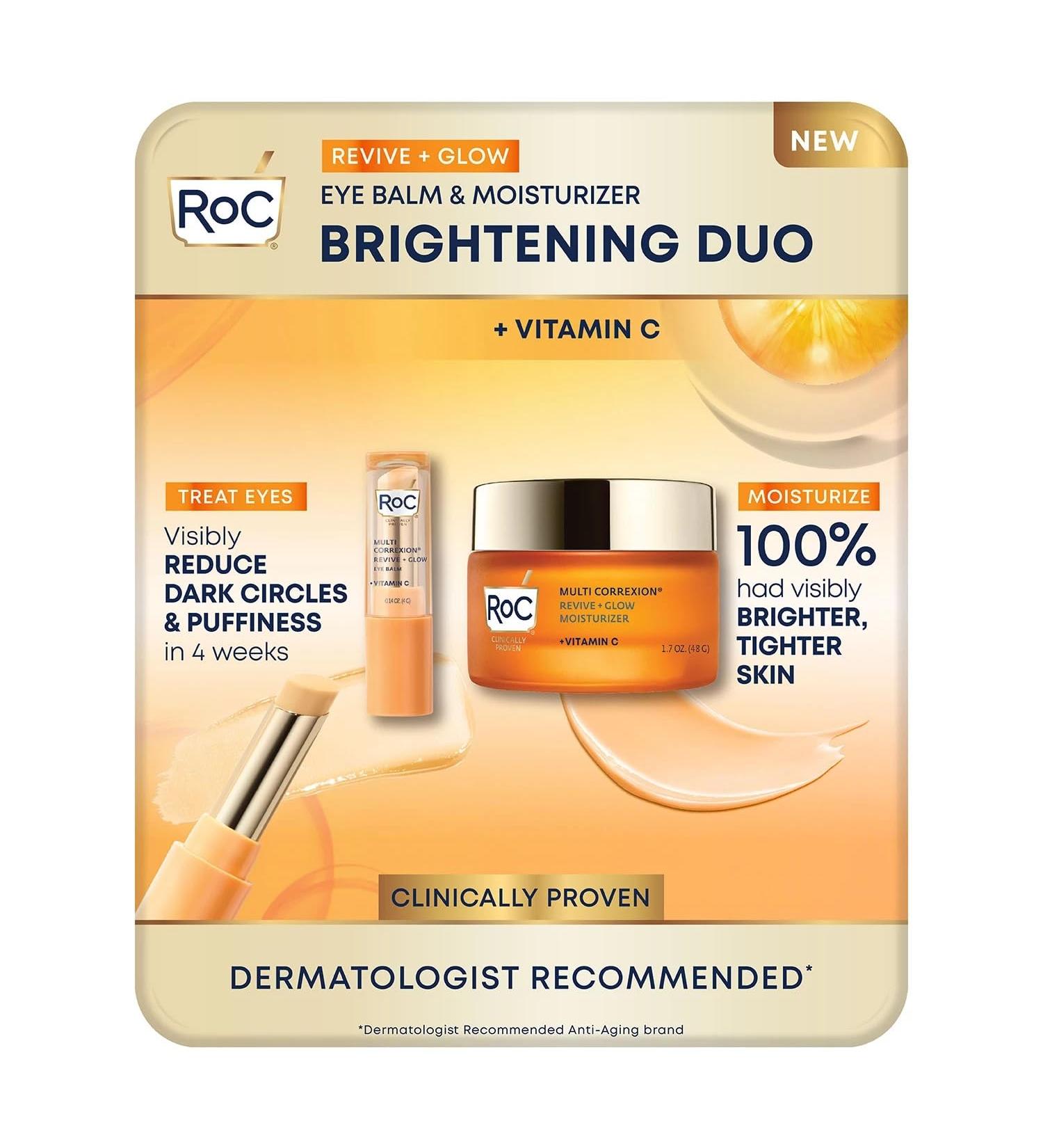 RoC Revive + Glow Vitamin C Eye Balm & Moisturizer | Hydrating & Cooling | International Shipping - Buy Online on GoSupps.com