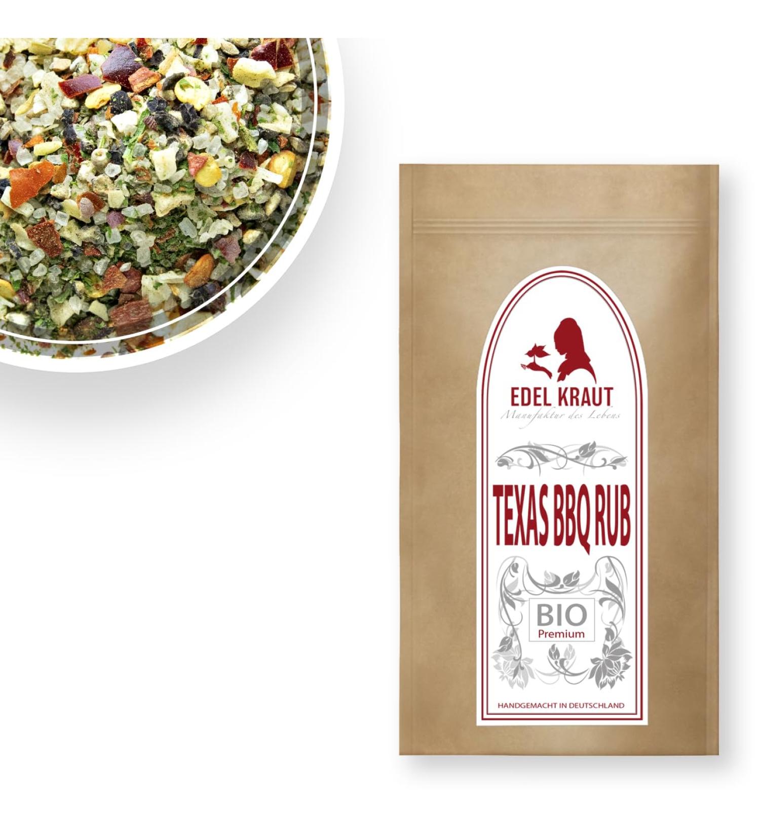 EDEL KRAUT Organic Texas BBQ Rub 250g | Premium Grilling Spice Mix for Authentic BBQ Flavors - Buy Online on GoSupps.com