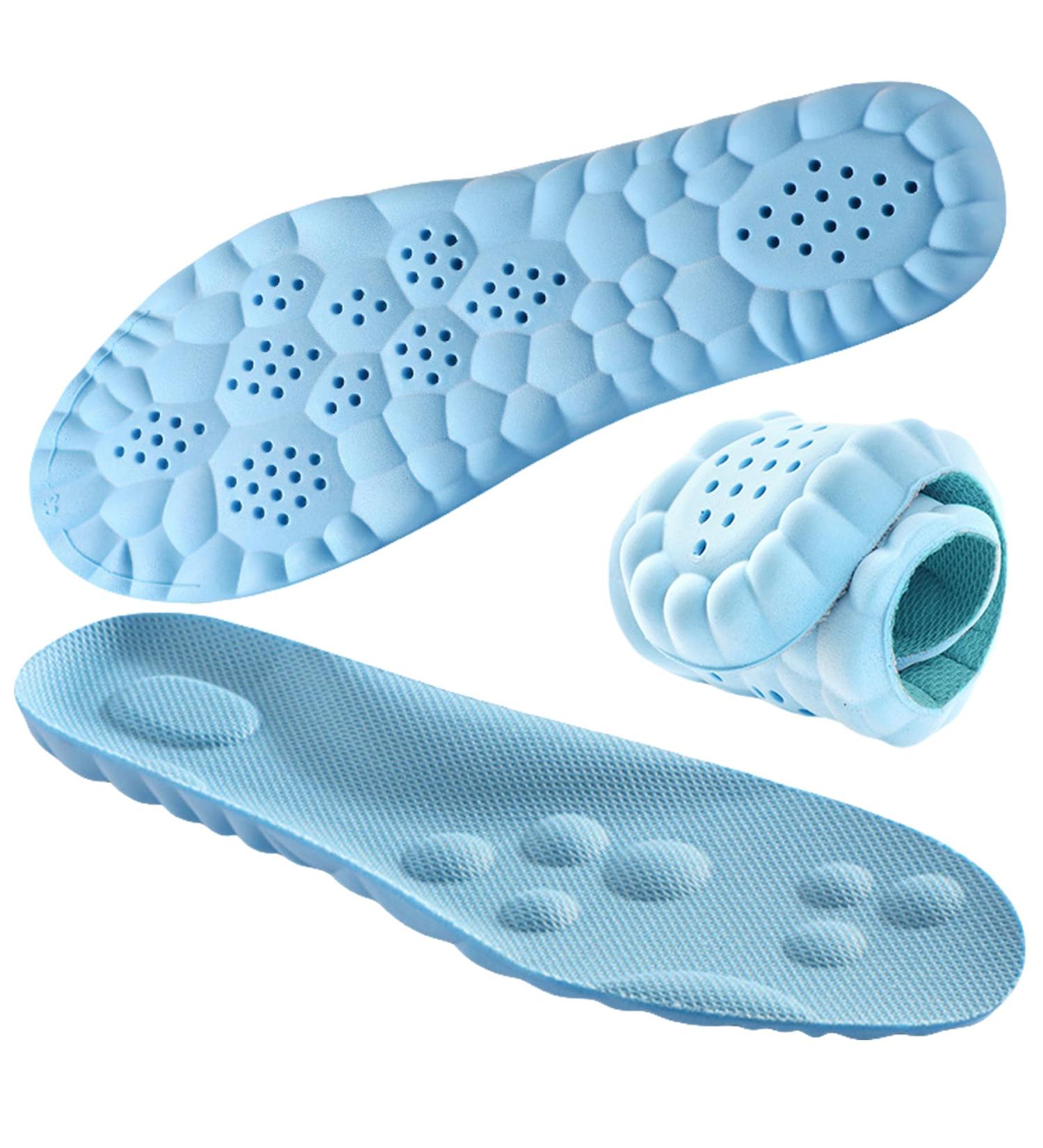Buy Cloud Insoles for Men & Women | 4D Cloud Technology Super Soft Memory Foam Insoles - Blue (Sizes 6.5-7.5 Men / 8-9 Women - Buy Online on GoSupps.com