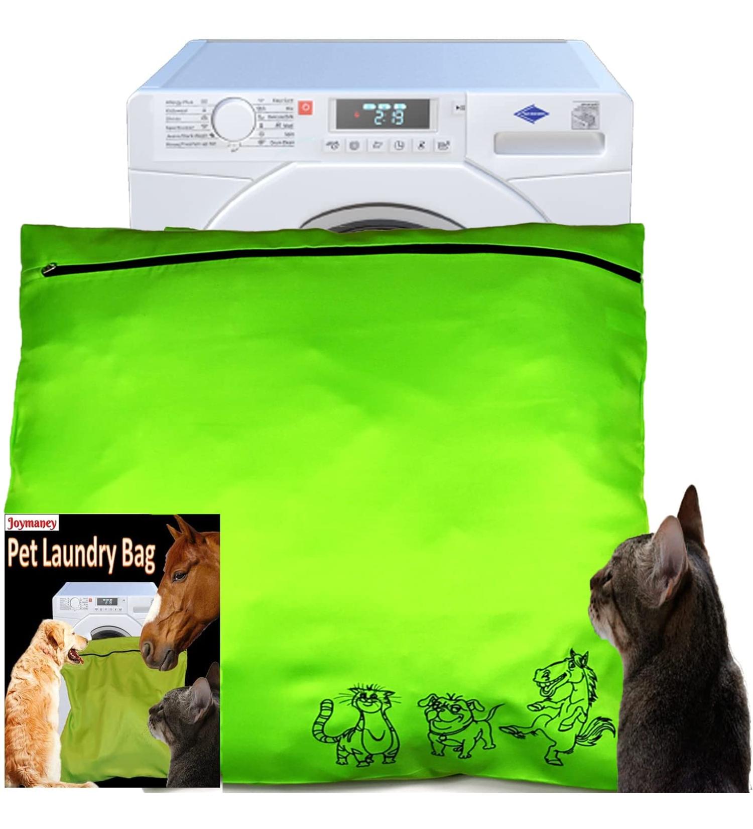 Jumbo Green Pet Laundry Bag 80cm x 70cm 2021 - Stops Pet Hair Blockage - Treble Stitched for Cats, Dogs, Horses (L) - Buy Online on GoSupps.com