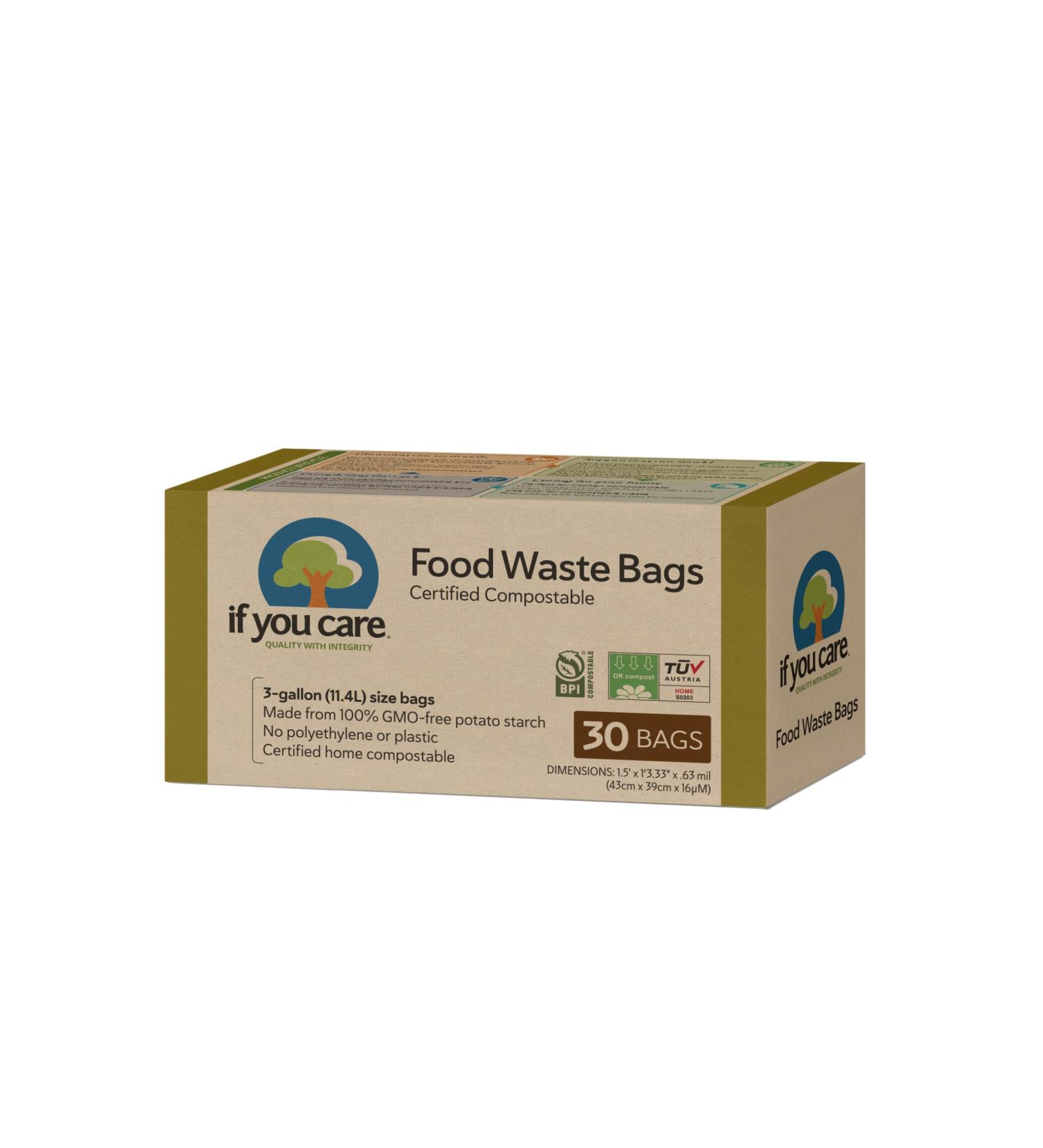 If You Care 3 Gallon Food Waste Bags - Eco-Friendly 30 Count - Buy Online on GoSupps.com