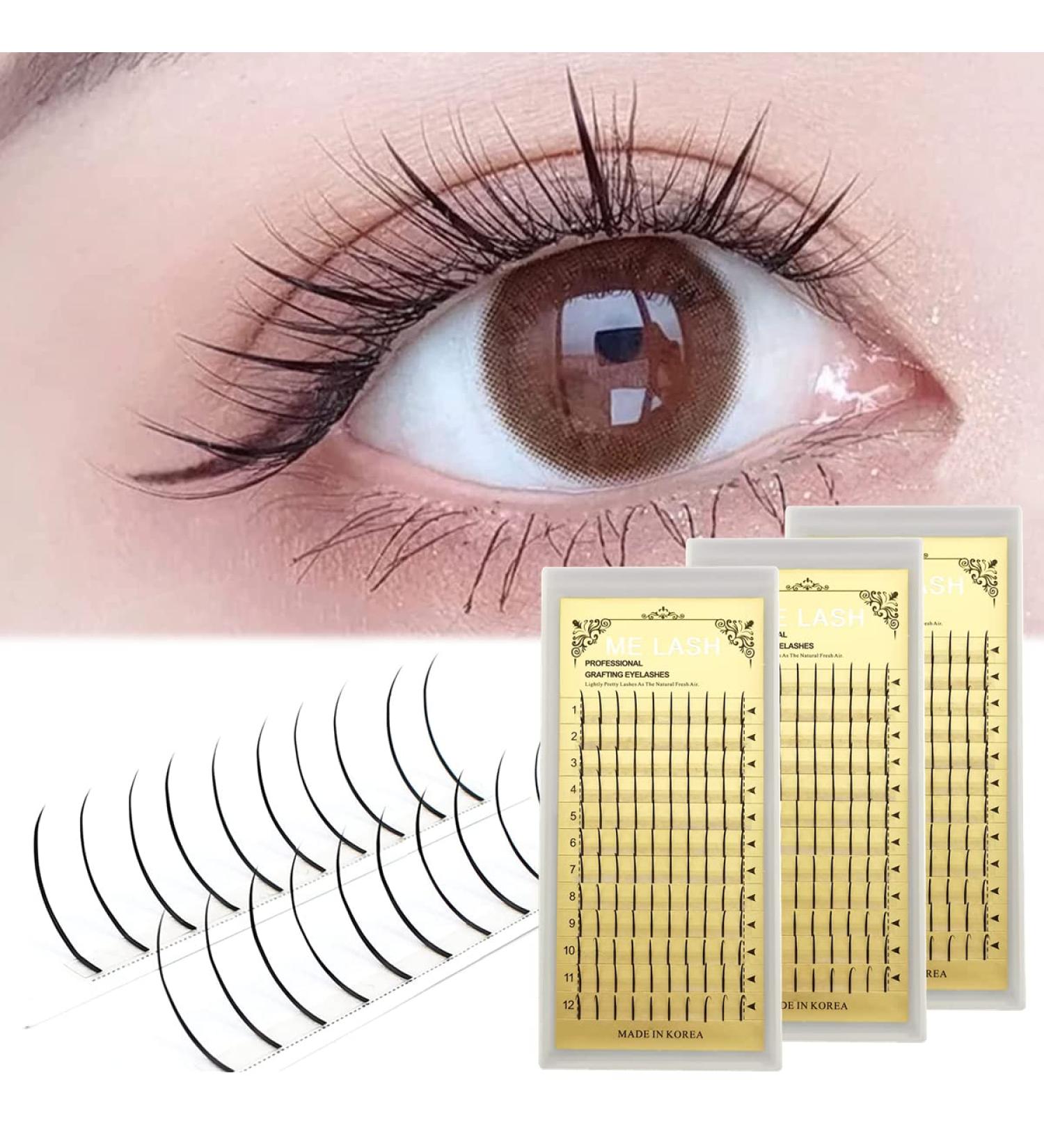 Spikes Fairy Eyelash Extensions - Wispy 0.07mm C D Curl Premade Fans Matte Black - 3 Trays of Individual Ellipse Lashes (13mm/14mm/15mm - Buy Online on GoSupps.com
