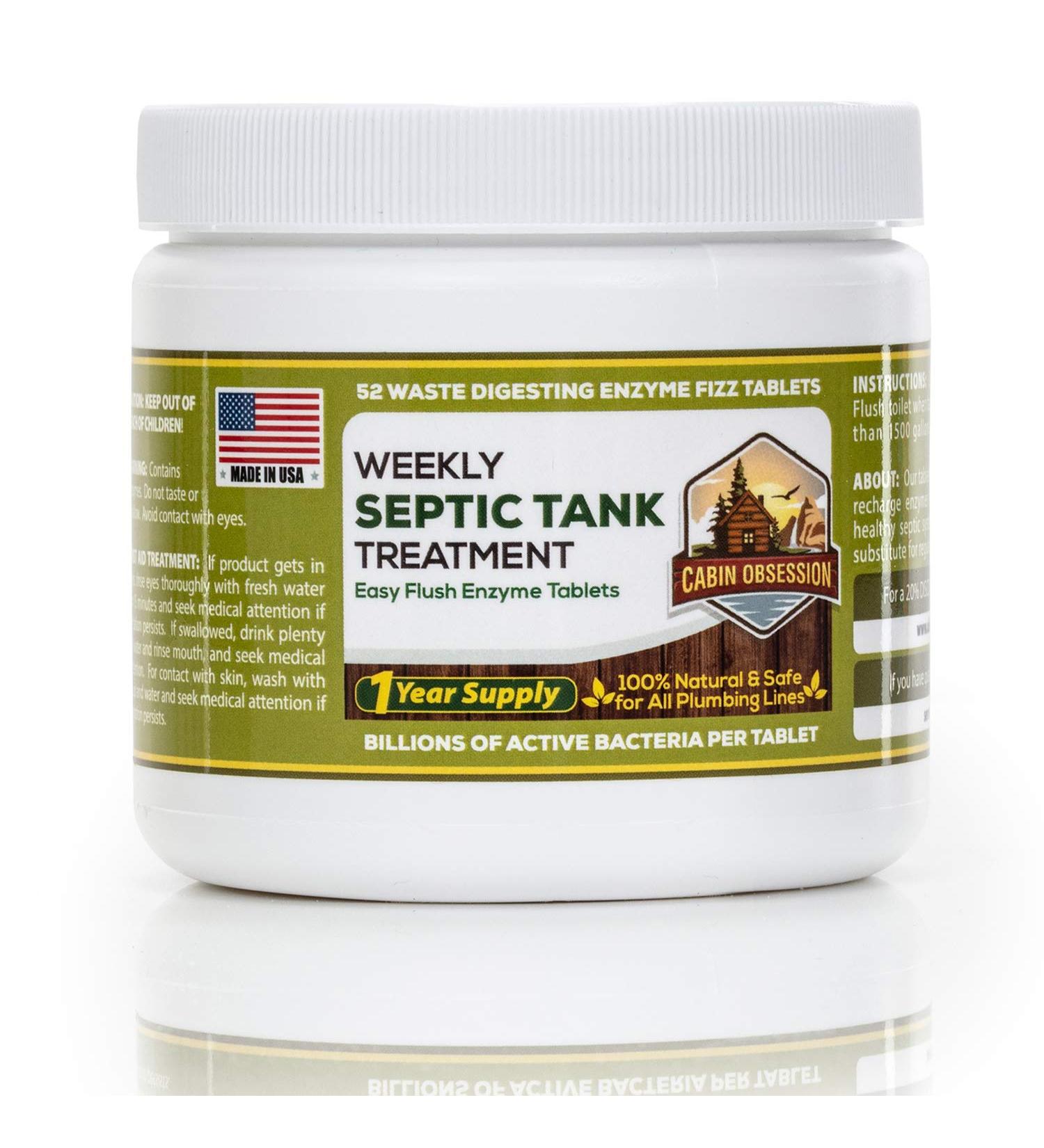 Septic Tank Treatment Tablets | 52 Weekly Fizz Tabs | 1 Year Supply | Safe for Plumbing | Natural & Effective - Buy Online on GoSupps.com