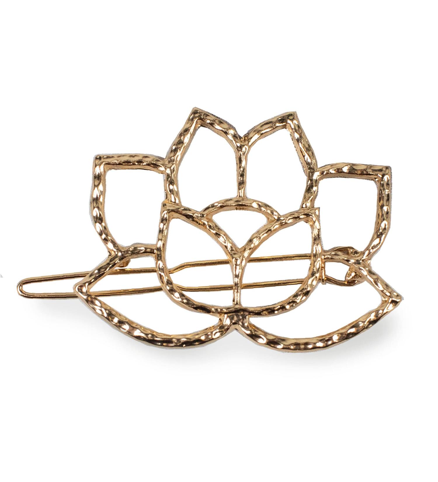 Myga Lotus Flower Metal Hair Clips - Comfortable Snap Lock Ideal for Weddings & Parties - Shop Internationally! - Buy Online on GoSupps.com