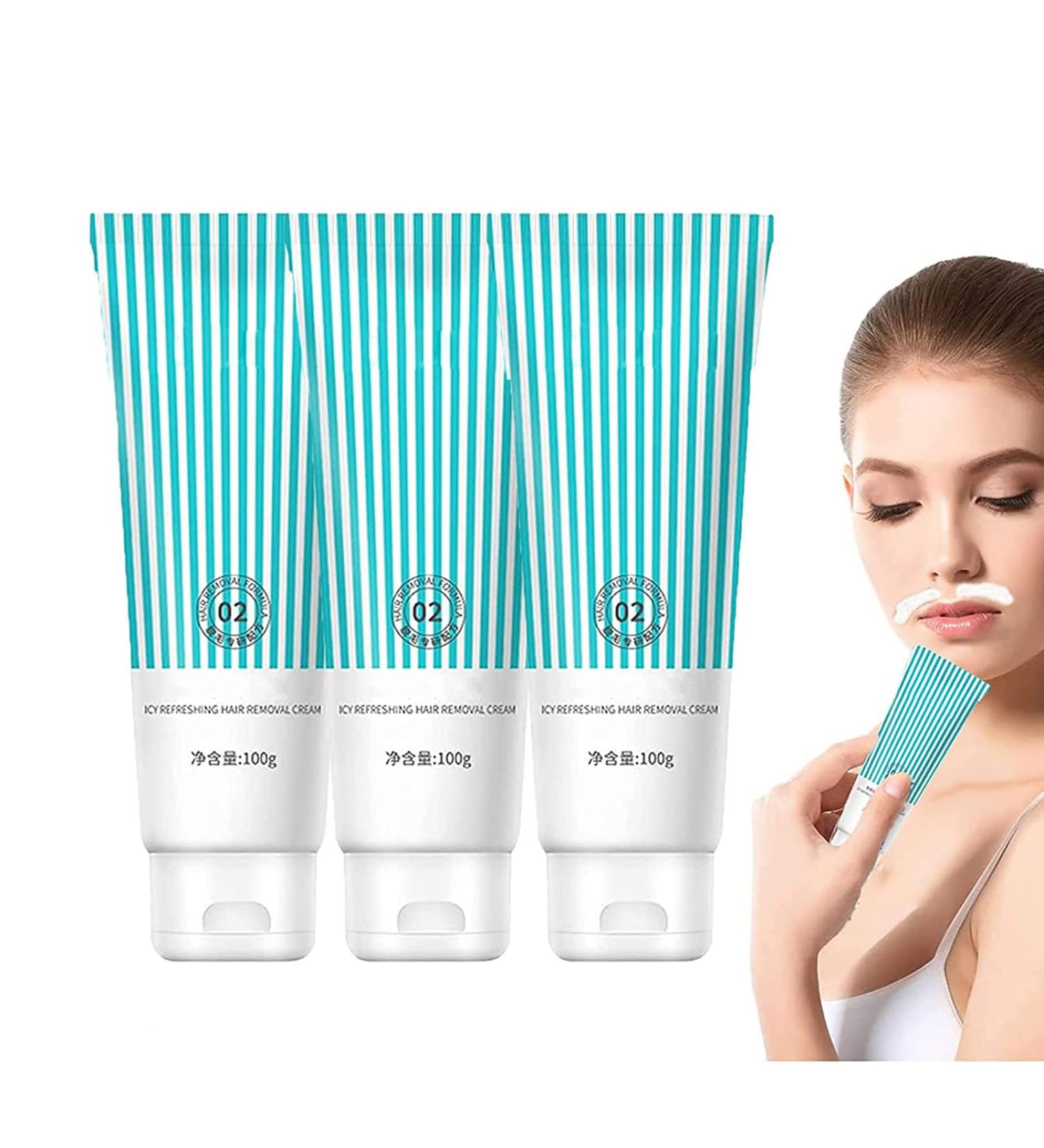 Skinetic Peach Fuzz Hair Removal Cream - Upper Lip Hair Removal Cream for Women Gentle & Soothing Hair Removal for Face Body Facial Mustache Lip Hair Fine Hair (3-PCS) - Buy Online on GoSupps.com