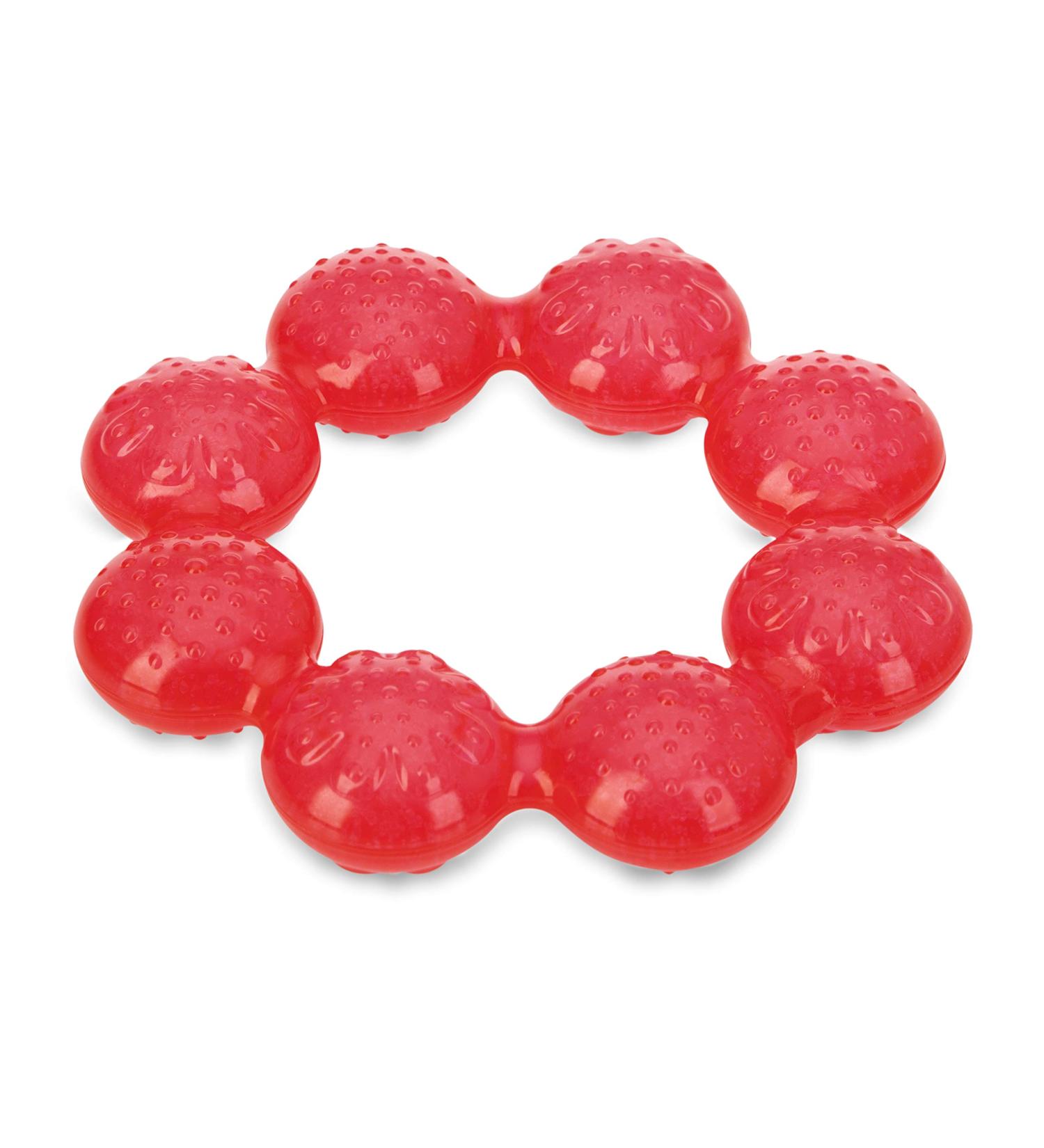 Nuby Pur Ice Bite Soother Ring Teether ( Red)