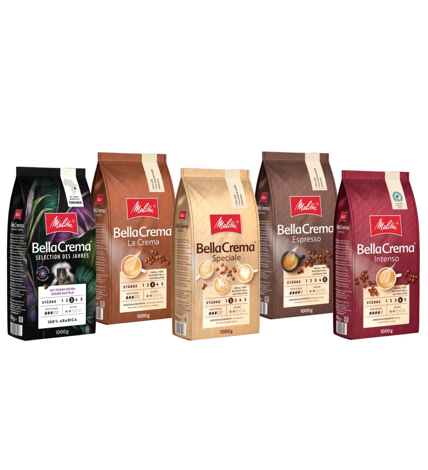 Melitta BellaCrema Whole Coffee Beans 5 Count - Buy Online on GoSupps.com