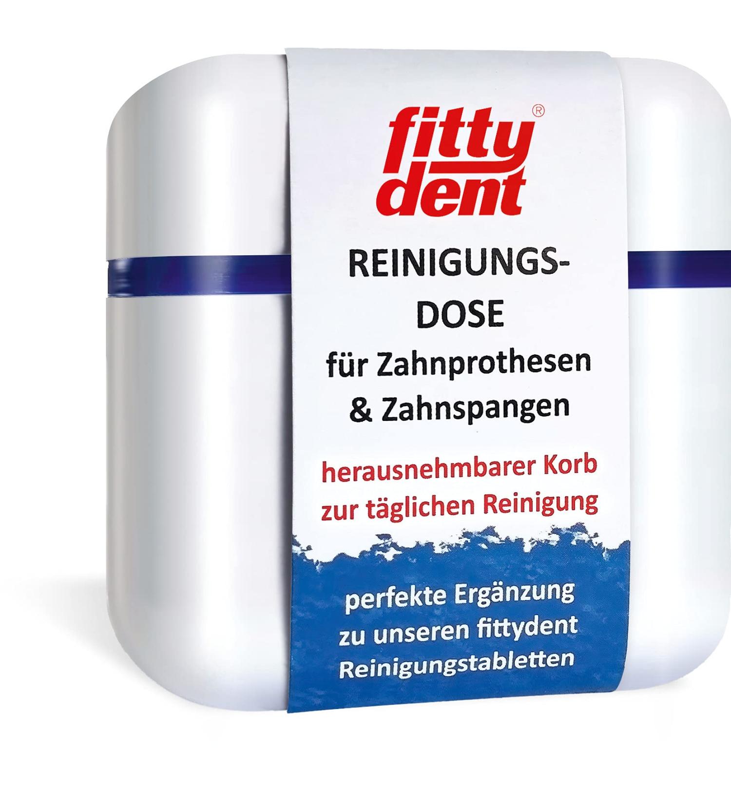 Fittydent Cleaning Container for Dentures - Durable & Convenient Storage for International Shipping - Buy Online on GoSupps.com