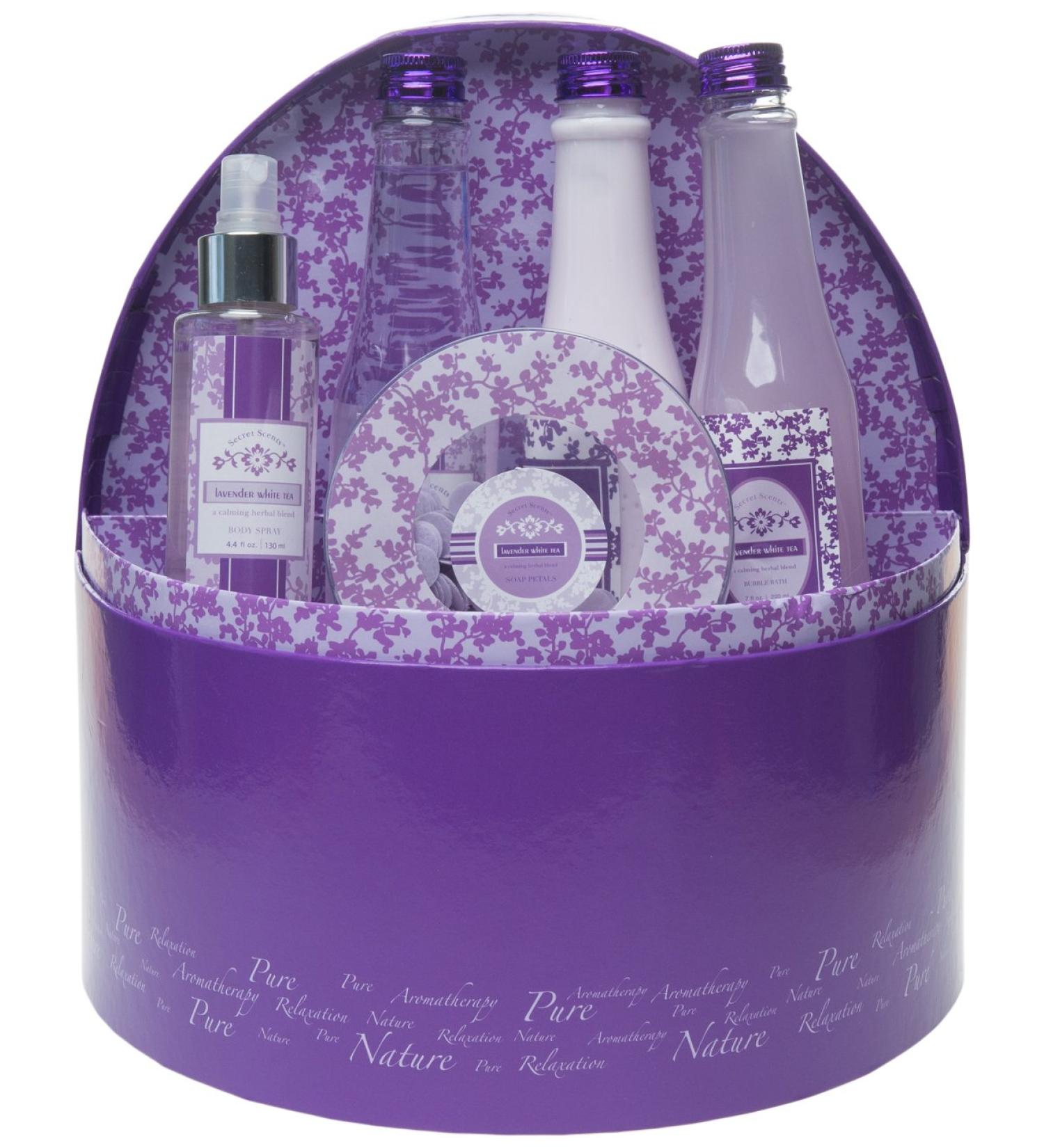 Bath and Shower 5-Piece Set Lavender White Tea