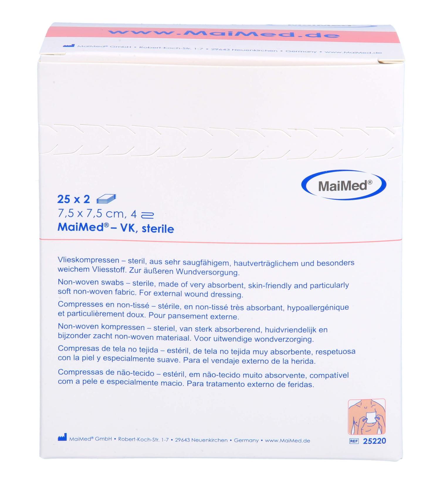 Buy Nonwoven Compressions - Sterile 7.5x7.5 cm Pack of 25x2 | Fast International Shipping - Buy Online on GoSupps.com