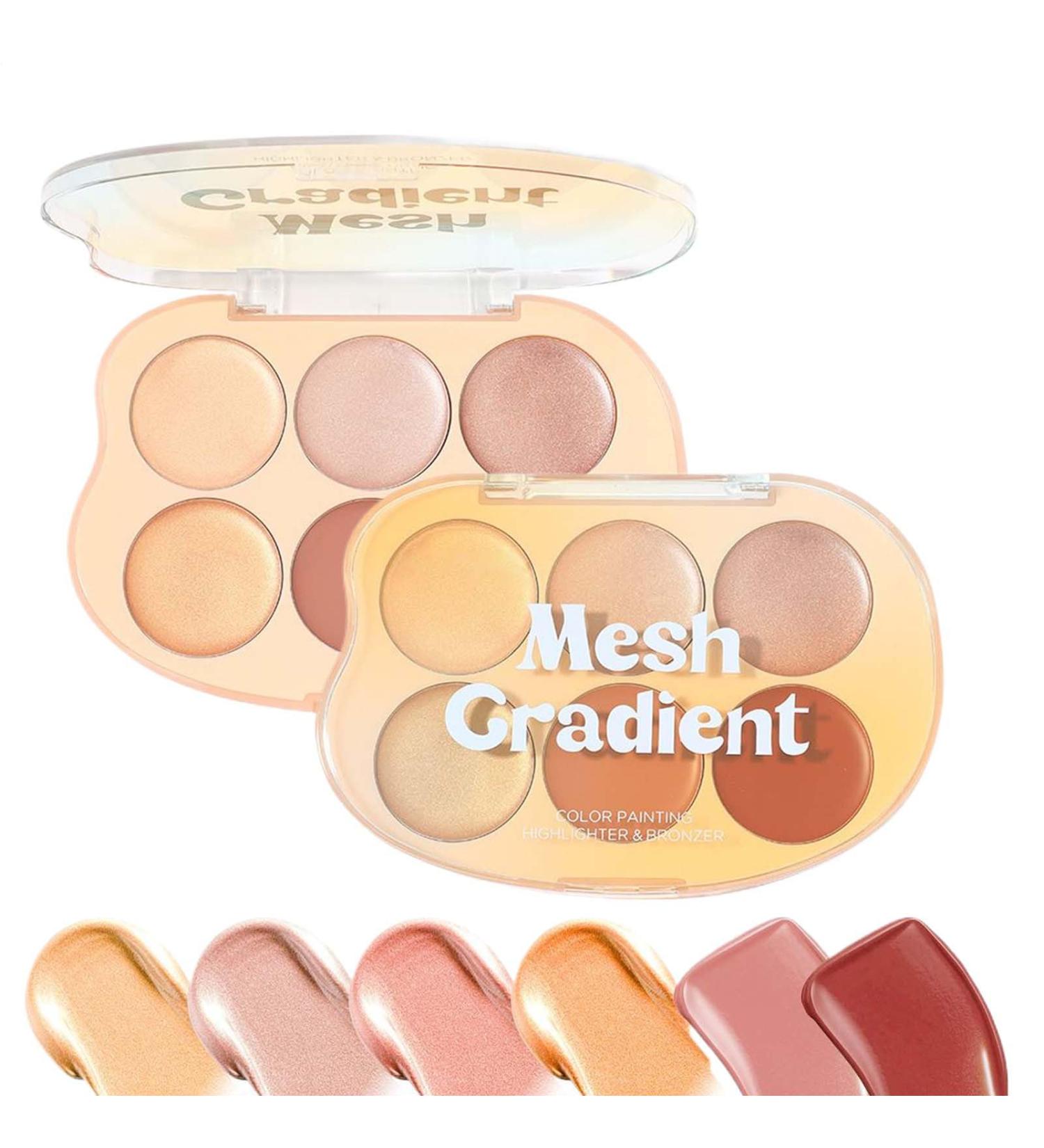  Rrlihjgu Blush and Highlighter Palette | 6-Color Contour Palette | Waterproof Long-Lasting Melt-in-the-Mature Skin Cream Makeup Kit for Women Artists and Events - Buy Online on GoSupps.com