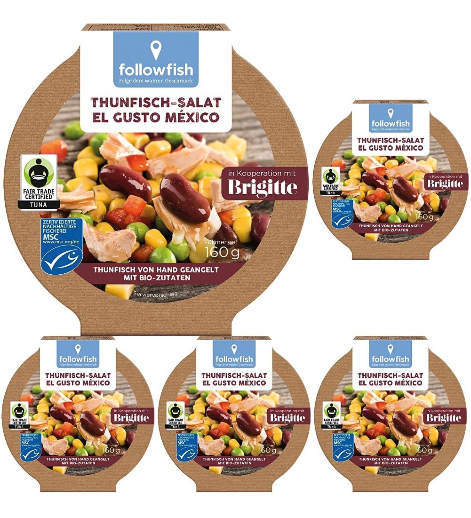 Buy Followfish MSC Tuna Salad El Gusto Mexico - 160g (Pack of 5) | International Shipping Available - Buy Online on GoSupps.com