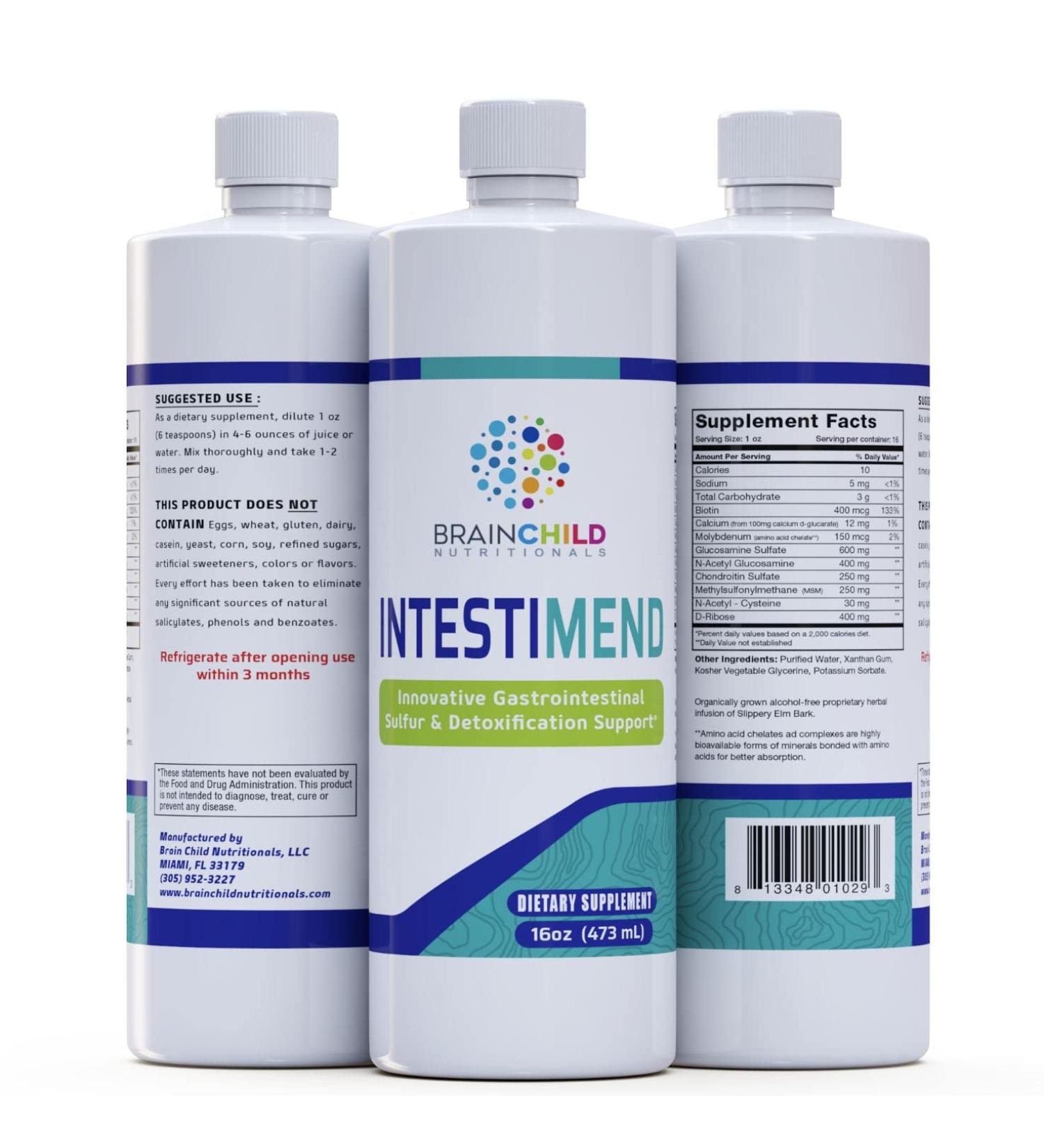BrainChild Nutritionals IntestiMend (16 Oz) 16 Fl Oz (Pack of 1) - Buy Online on GoSupps.com