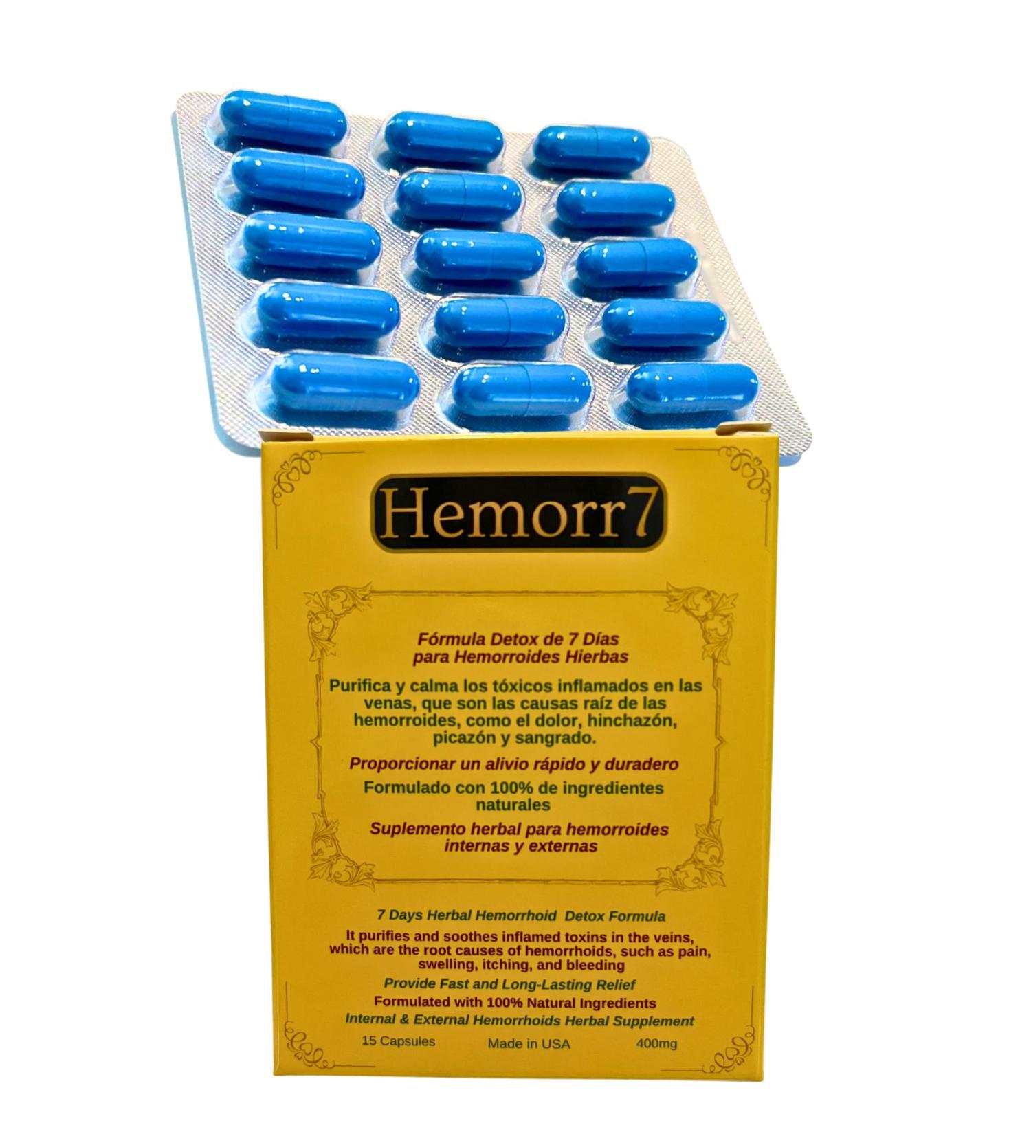 Hemorr7 - Fast and Lasting Relief from Hemorrhoids in 7 Days - Targets Root Causes - Buy Online on GoSupps.com