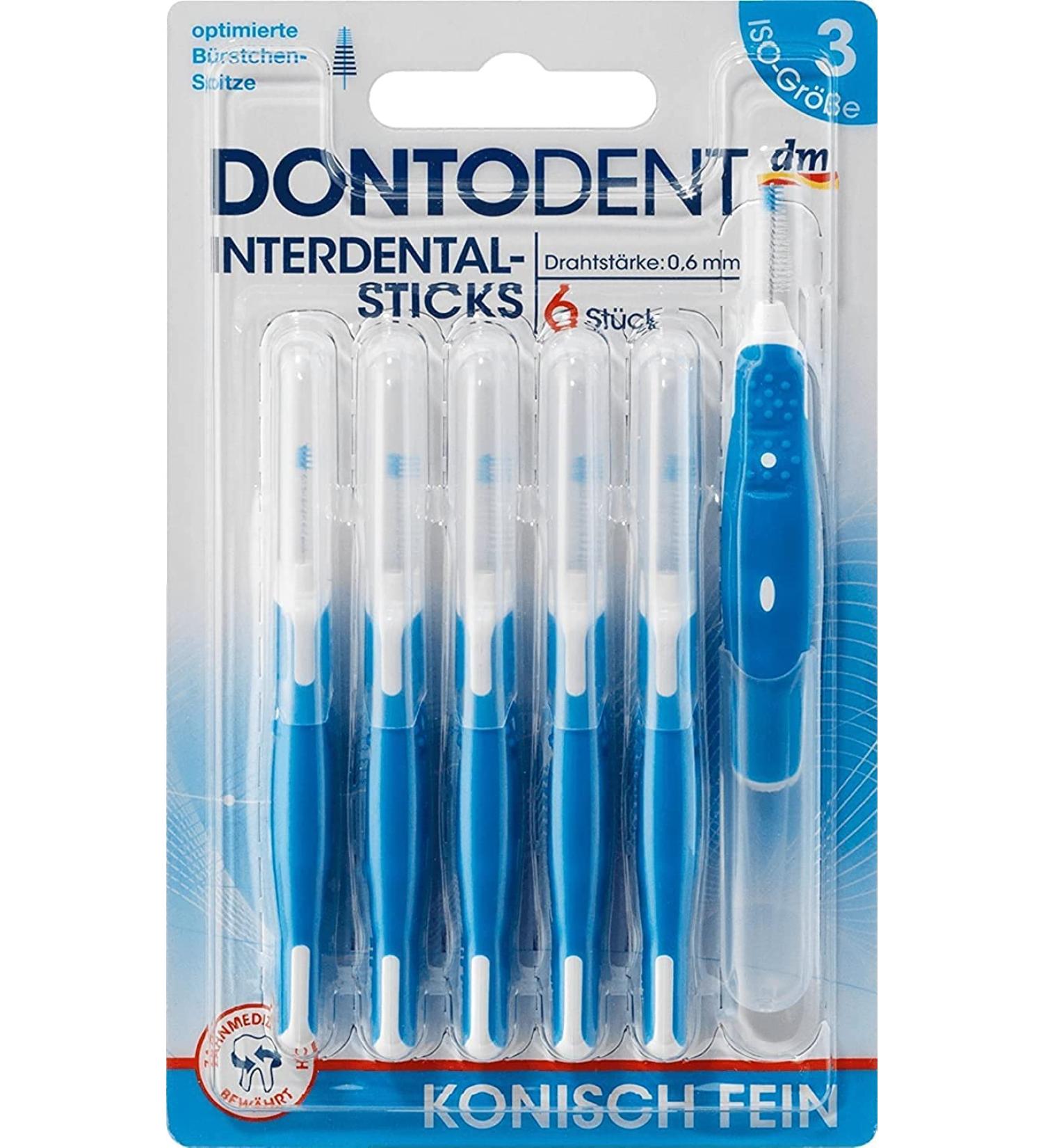 Interdental Sticks blue 2.5-4.5 ISO 3 1 pack of 6 pieces