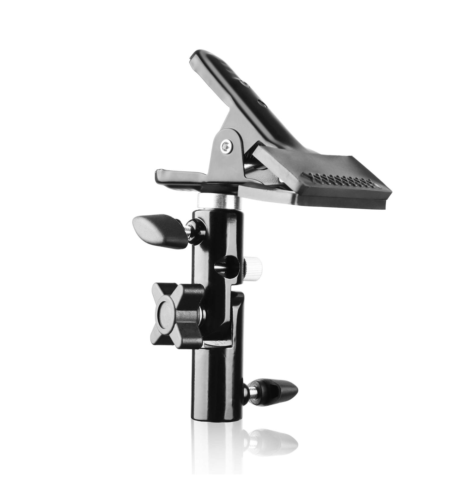 EMART Photography Reflector Holder for Light Stand - Heavy Duty Metal Clamp with Umbrella Hole | 1 PACK - Buy Online on GoSupps.com