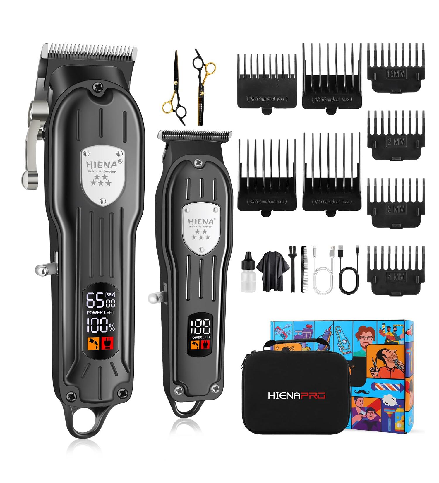 Professional Rechargeable Hair Clippers for Men | Cordless Barber Clippers & Trimmers Set with LCD Display - Perfect Gifts for Men - Buy Online on GoSupps.com