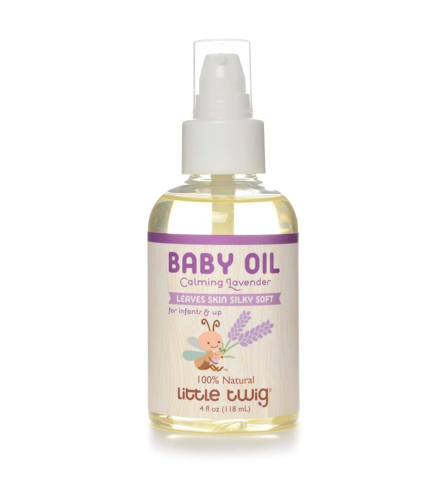 Little Twig Lavender Baby Oil - 4oz | All Natural, Sensitive Skin Formula - Buy Online on GoSupps.com