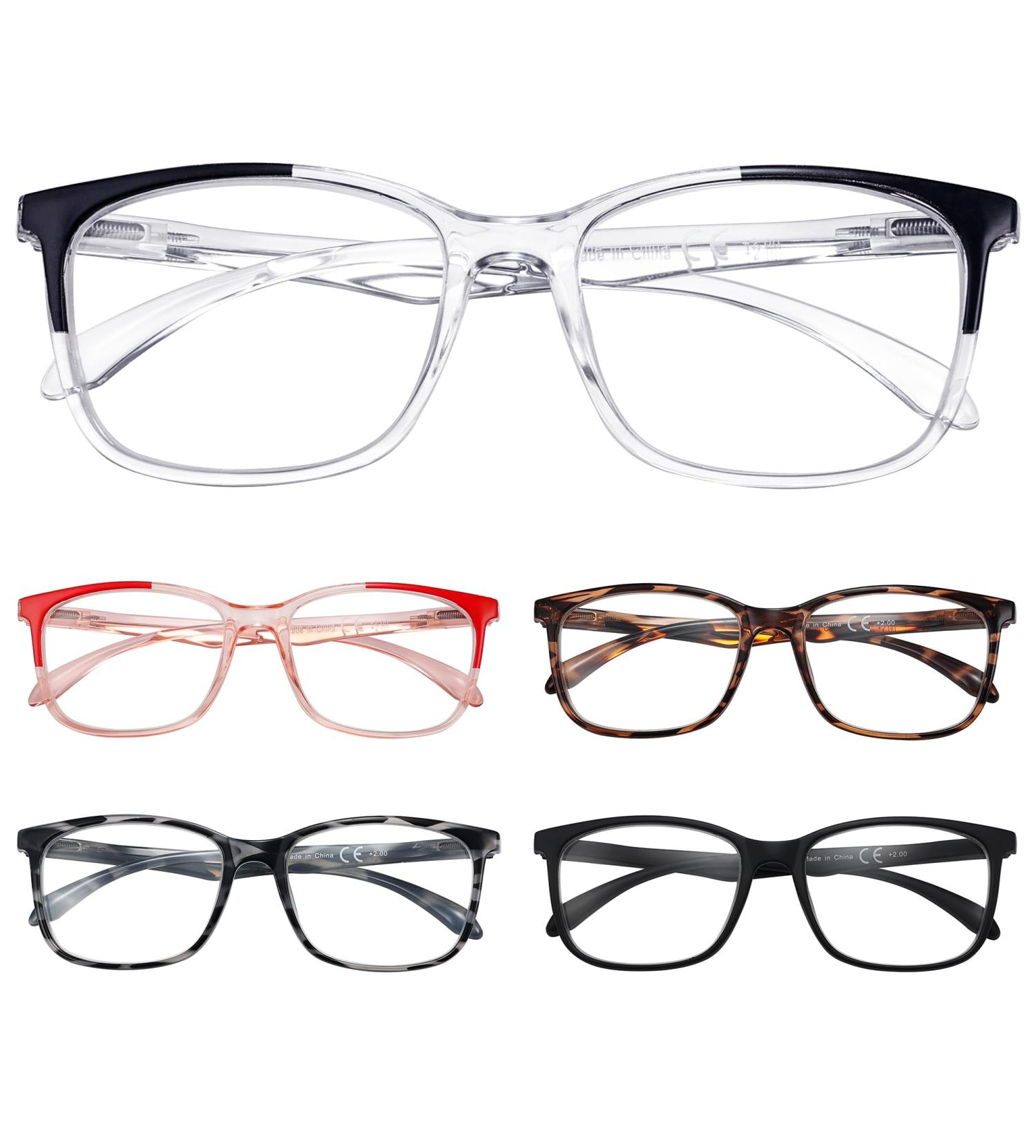 Eyekepper 5 Pack Reading Glasses - Large Frame +3.00 for Men & Women - Stylish & Affordable Reading Glasses - Buy Online on GoSupps.com