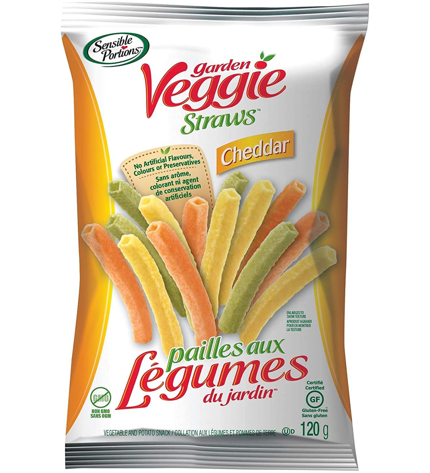 Sensible Portions Garden Veggie Straws Cheddar Cheese 120g 12 Count