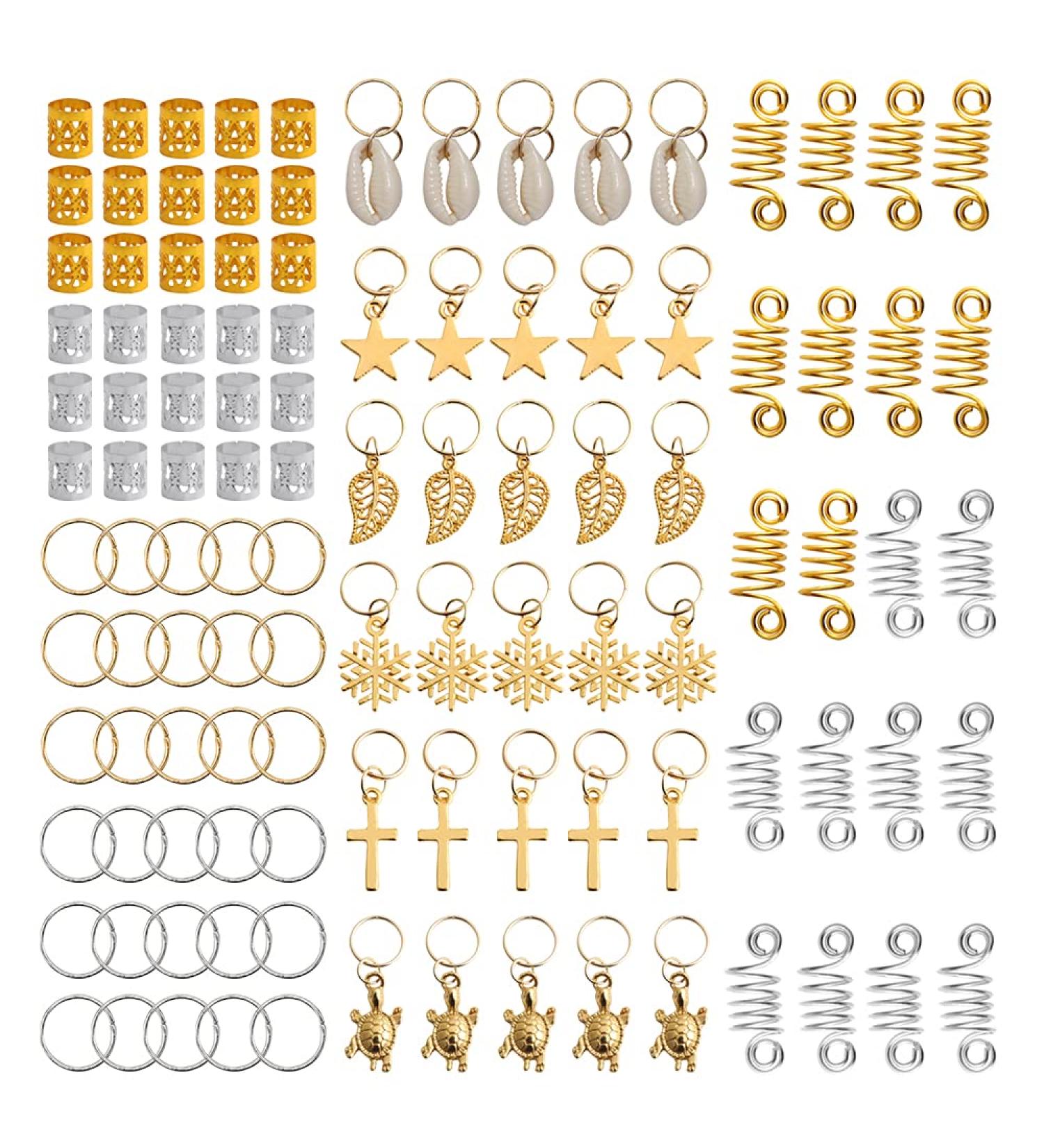 Trsnzul 120-Piece Hair Clip Set | Metal Hair Cuffs & Braiding Clips for Dreadlocks & Braids | Perfect Hair Accessories for International Shipping - Buy Online on GoSupps.com