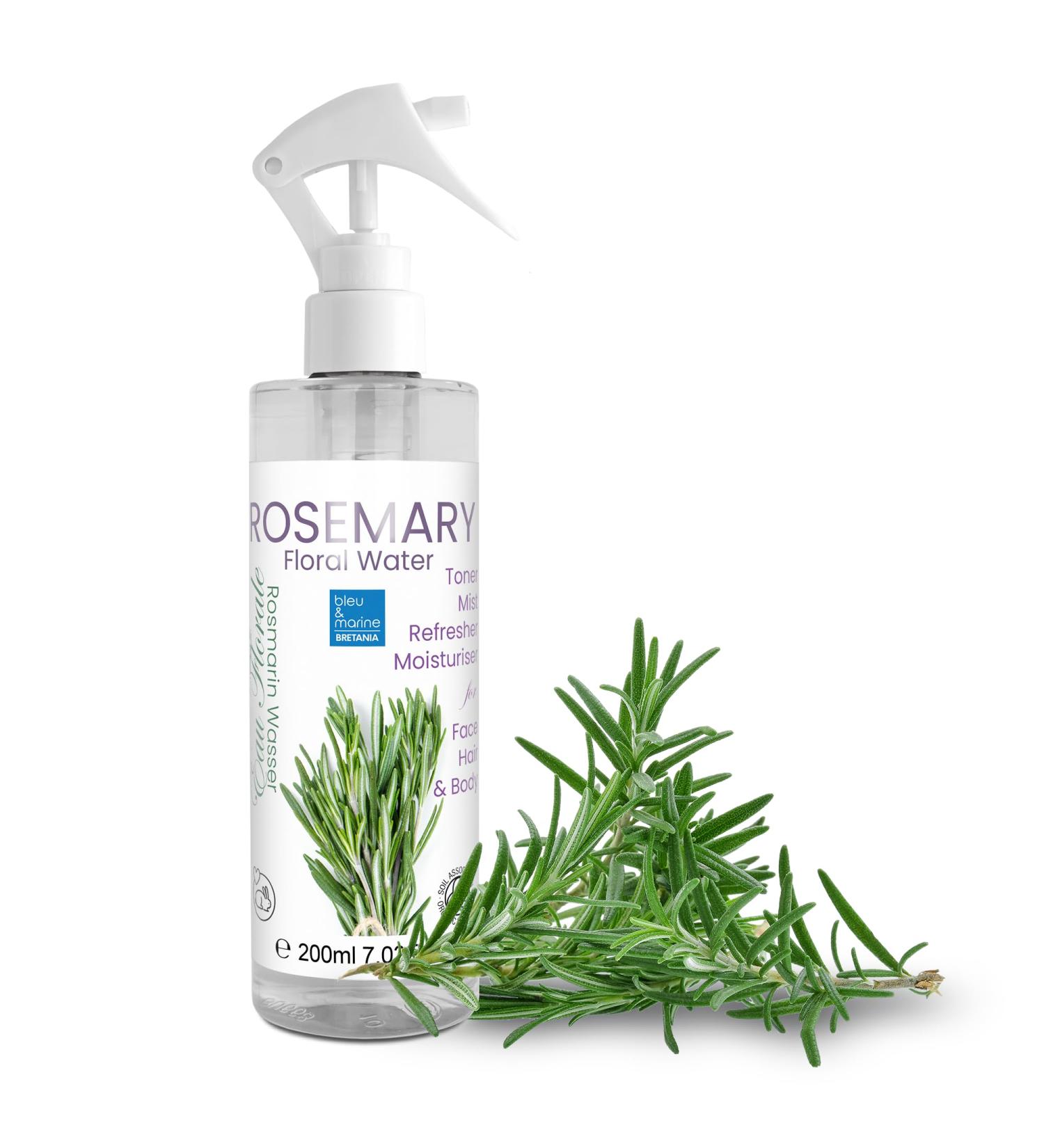 Pure Rosemary Hydrolate Spray - Antibacterial Facial & Hair Care Natural Antioxidant 200ml (1 Pack) | International Shipping - Buy Online on GoSupps.com
